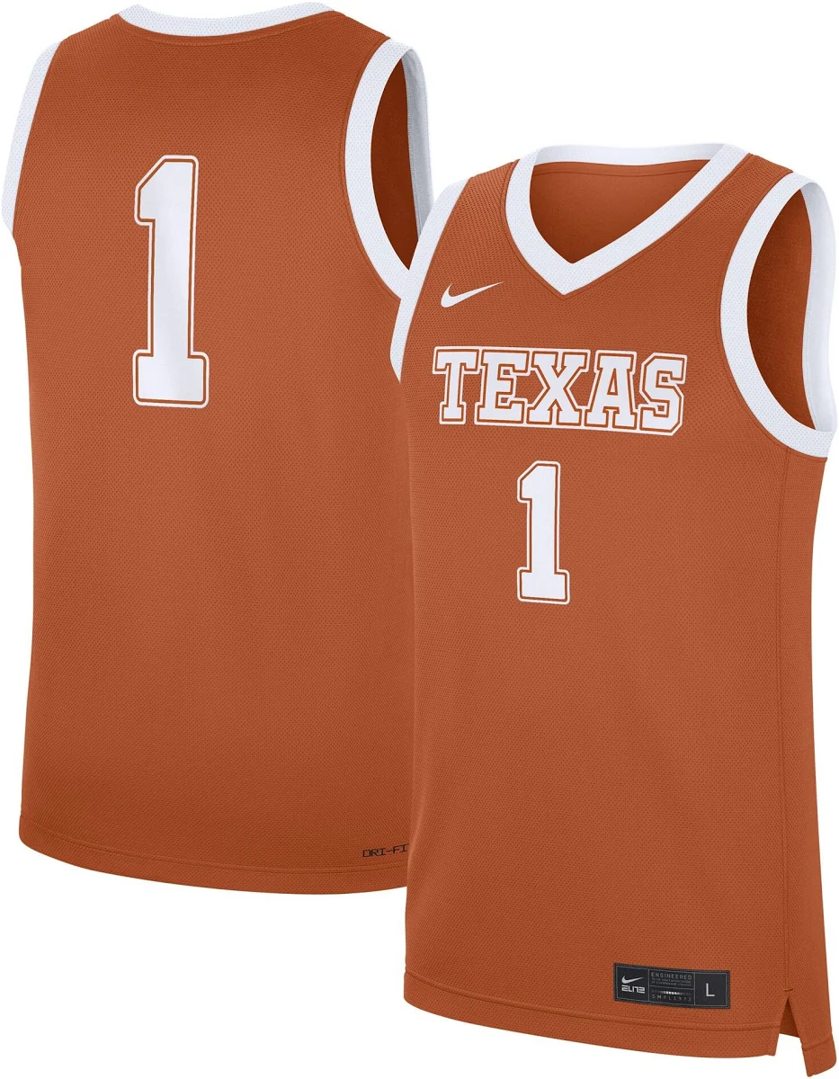 1 Texas Longhorns Road Replica Jersey Texas Orange