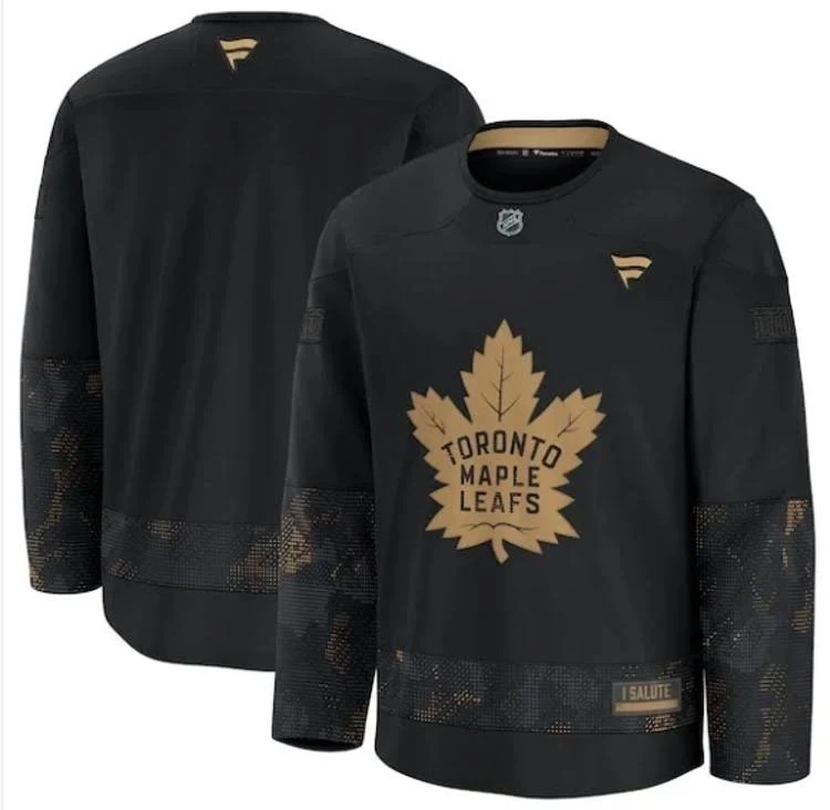 Toronto Maple Leafs Women S 2024 Military Appreciation Custom Practice Jersey Black Women