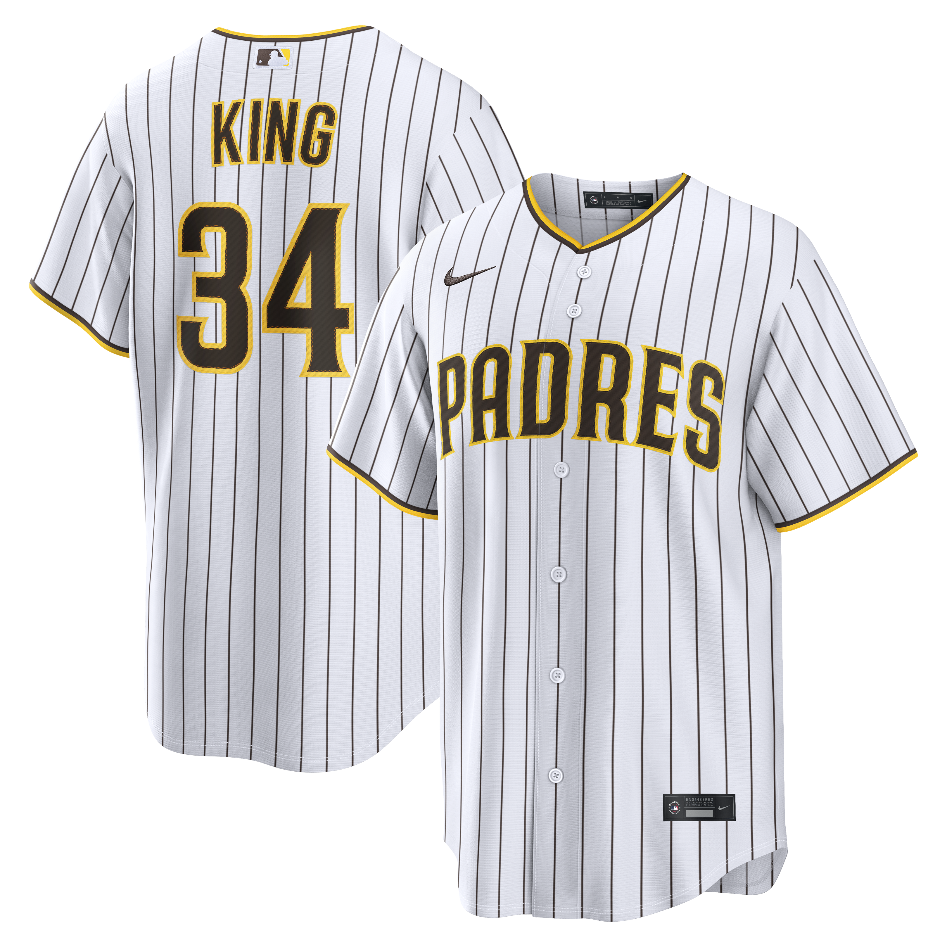 Michael King San Diego Padres Home Replica Jersey White