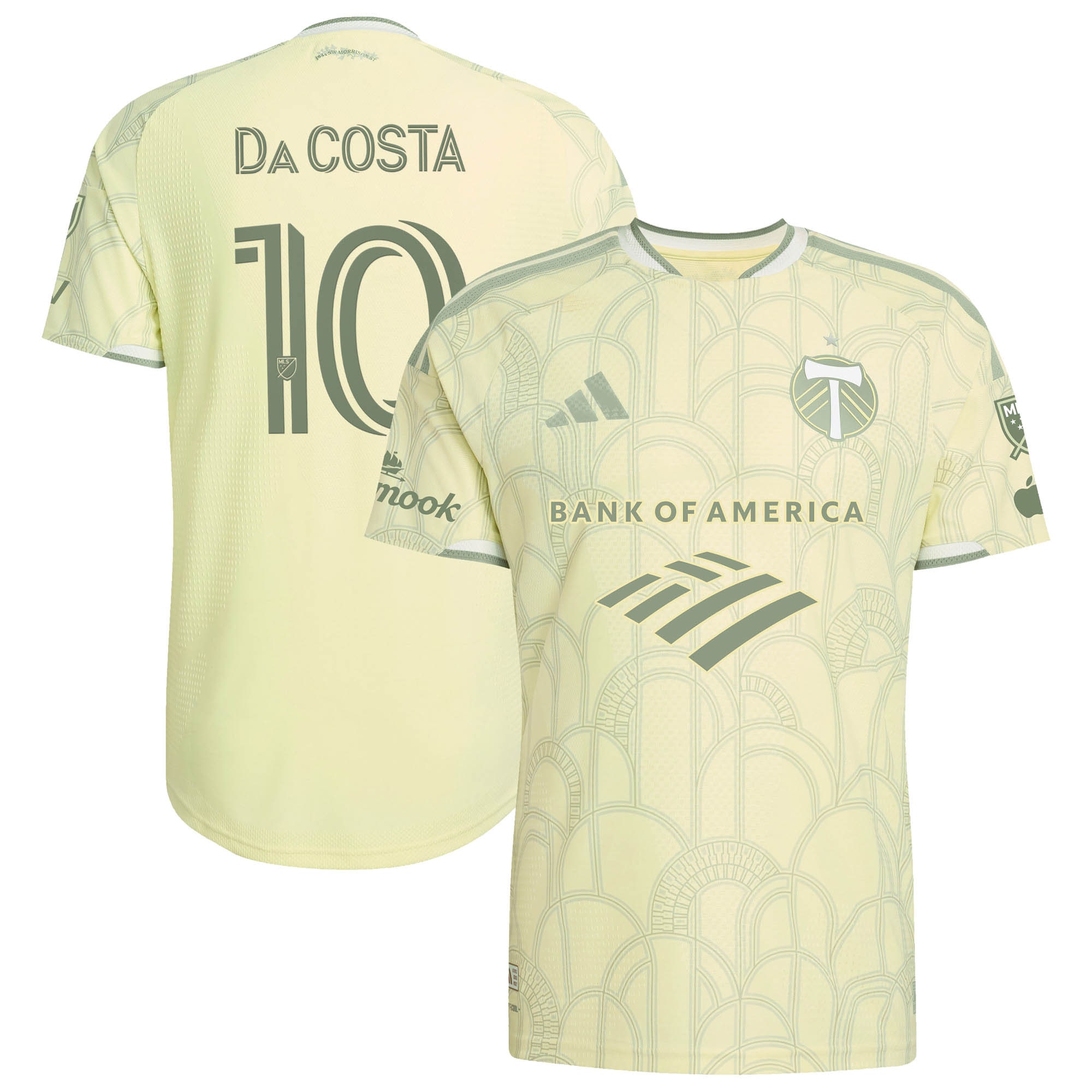 David Da Costa Portland Timbers 2026 Civic Stadium Kit On Field Patch Jersey Yellow