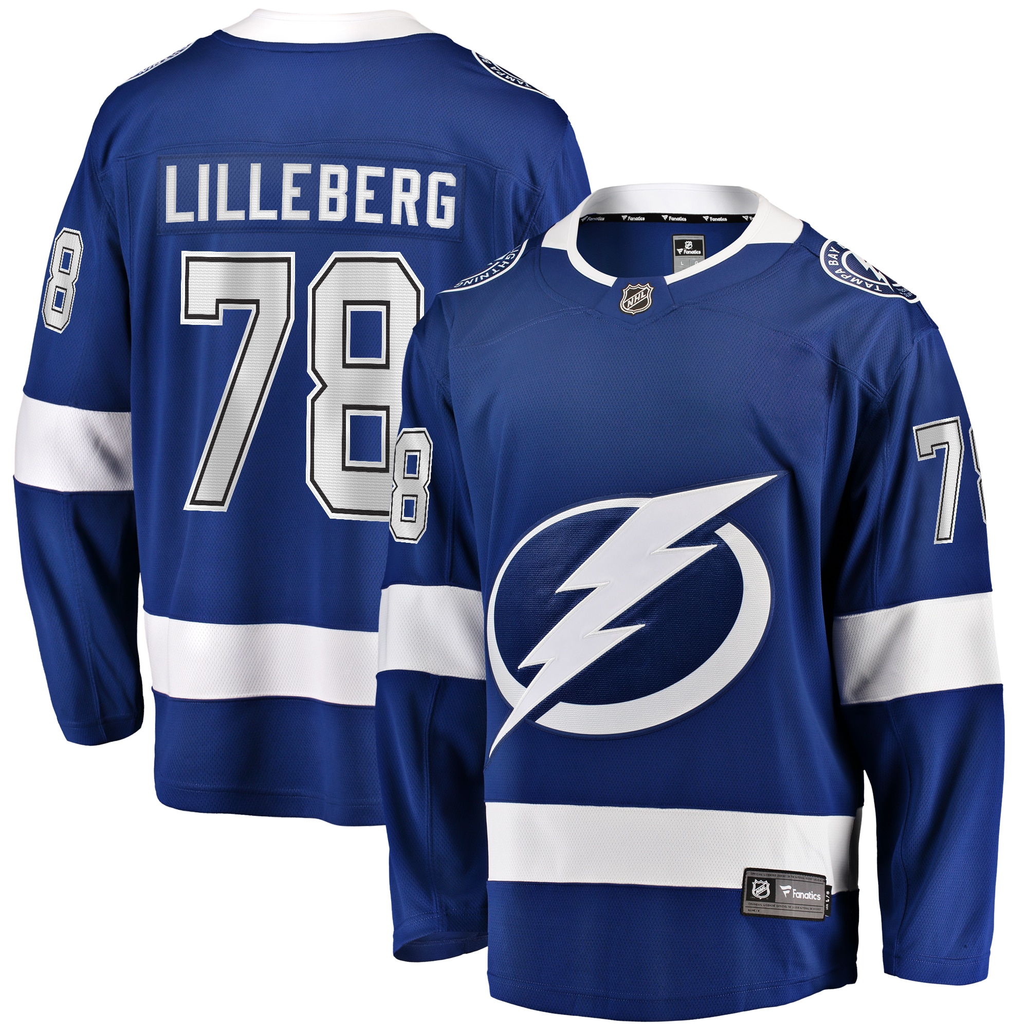 Emil Lilleberg Tampa Bay Lightning Home Premier Breakaway Player Jersey Blue