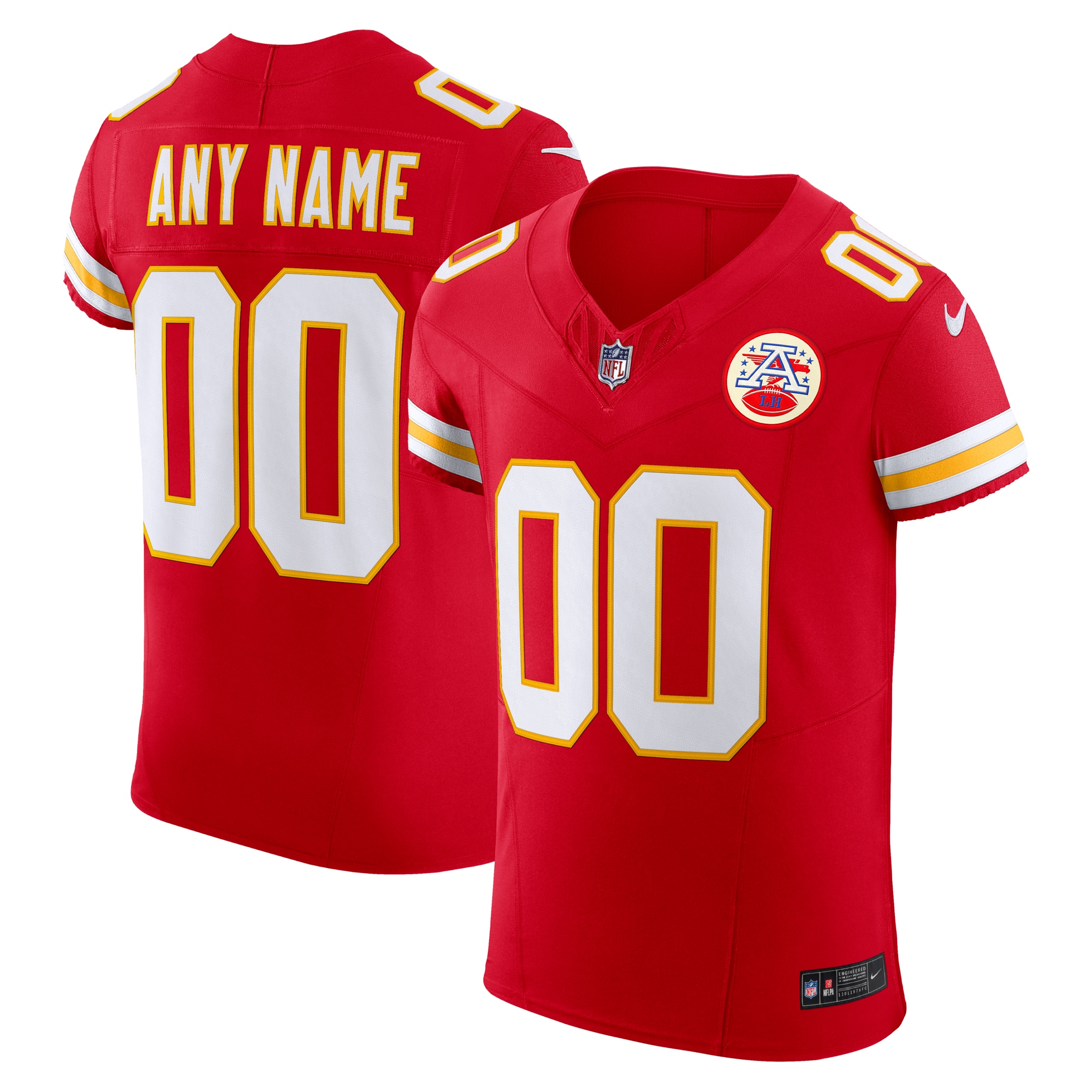 Kansas City Chiefs Vapor F U S E Elite Custom Jersey Red