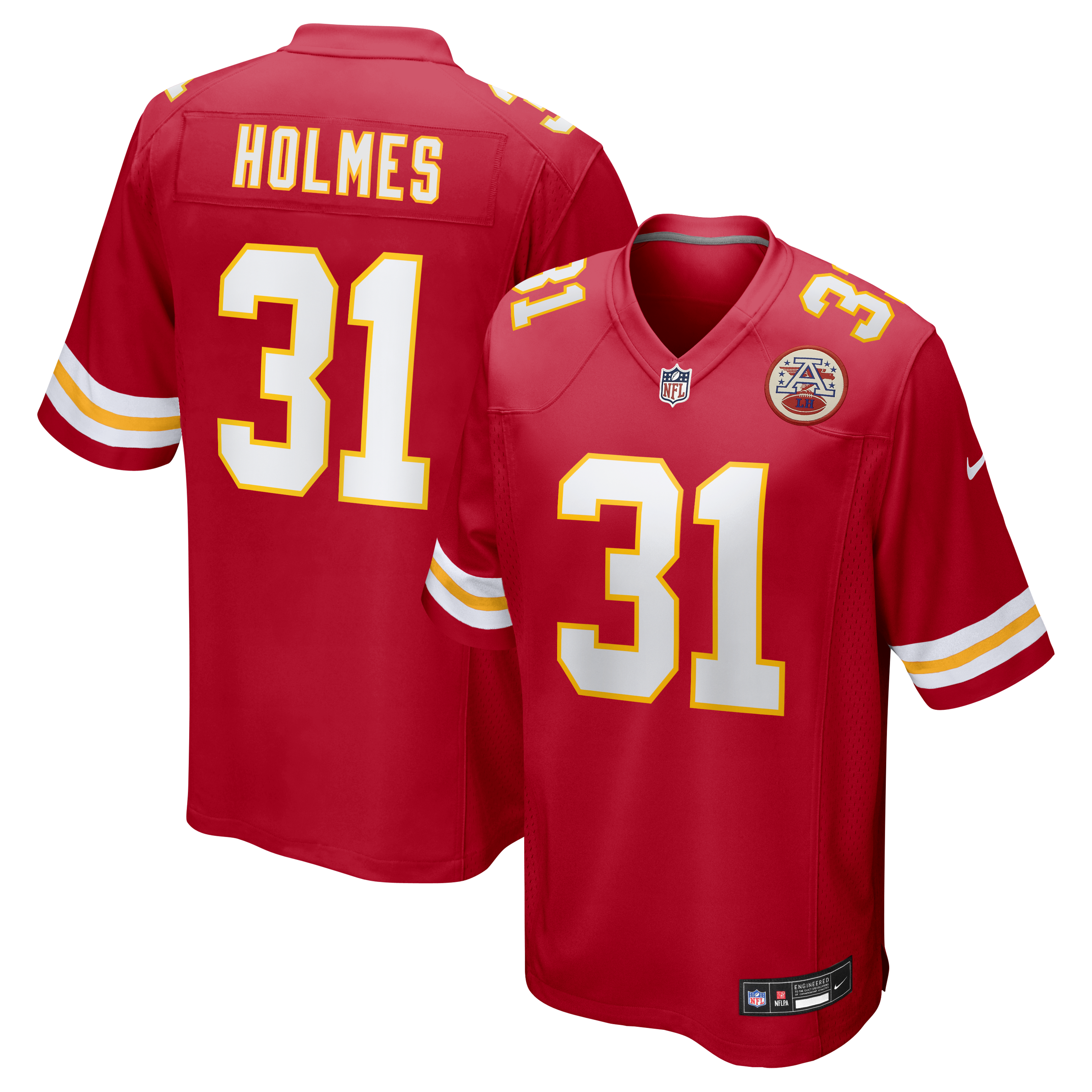 Priest Holmes Kansas City Chiefs Game Retired Player Jersey Red