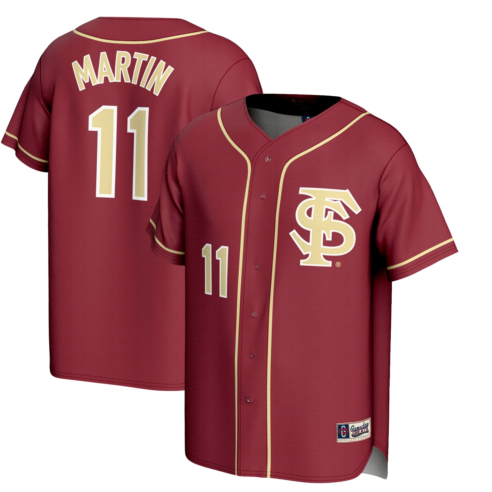 Mike Martin Florida State Seminoles Gameday Greats Unisex Lightweight Baseball Jersey Garnet