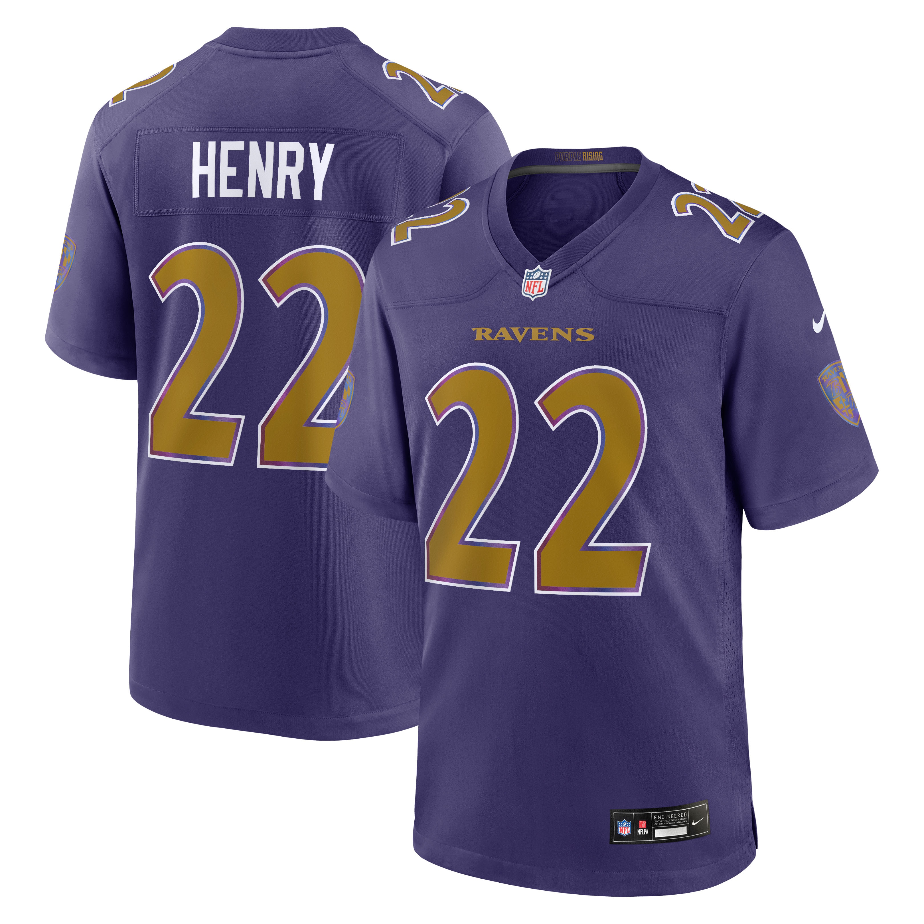 Derrick Henry Baltimore Ravens Alternate Game Jersey Purple