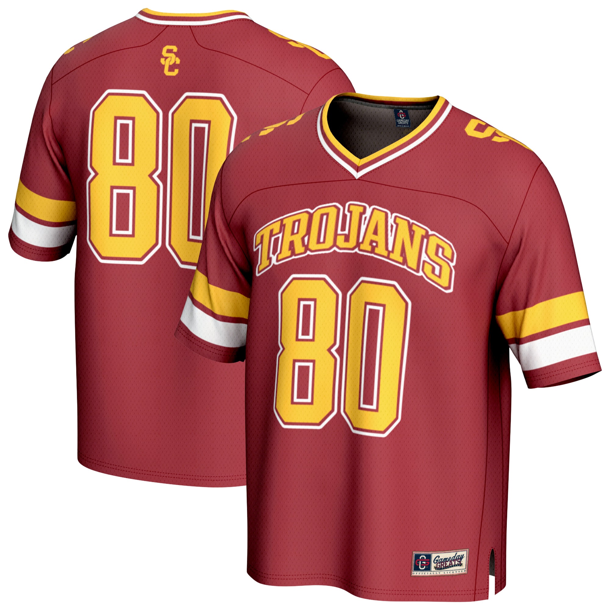 80 Usc Trojans Gameday Greats Unisex Lightweight Collegiate Football Fashion Jersey Cardinal