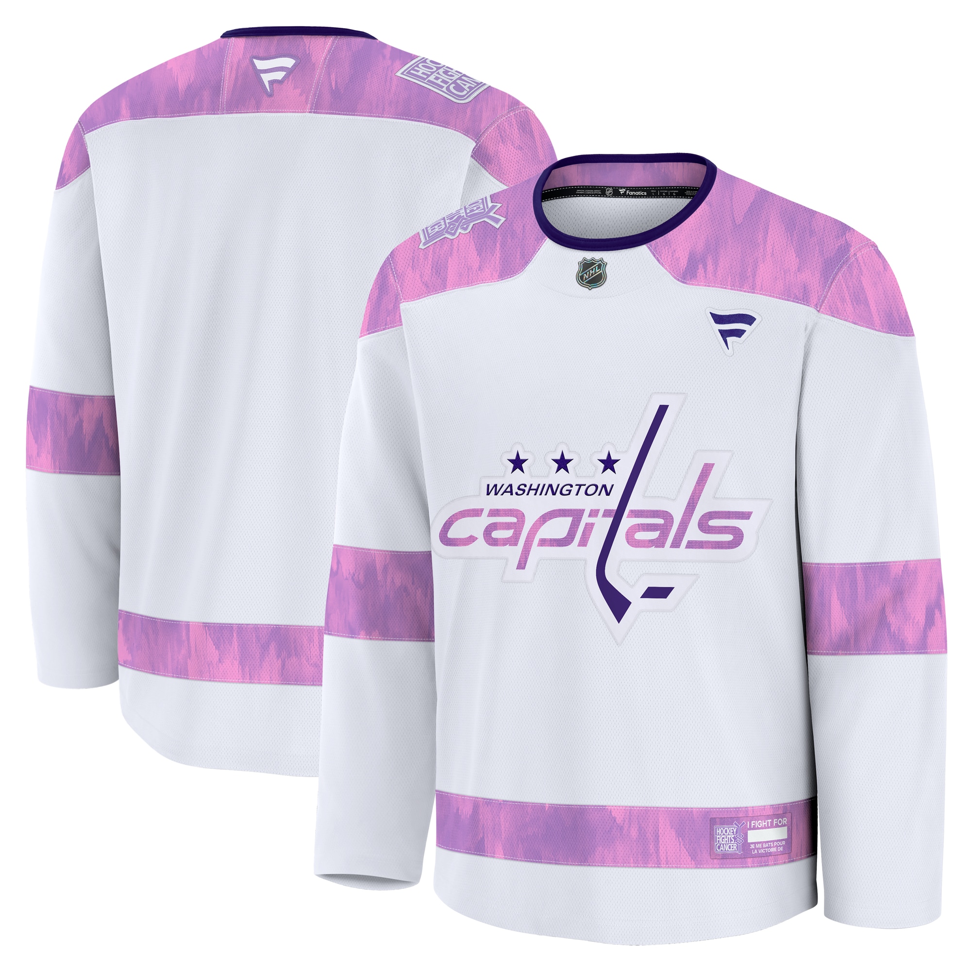 Washington Capitals 2024 Hockey Fights Cancer Practice Jersey White