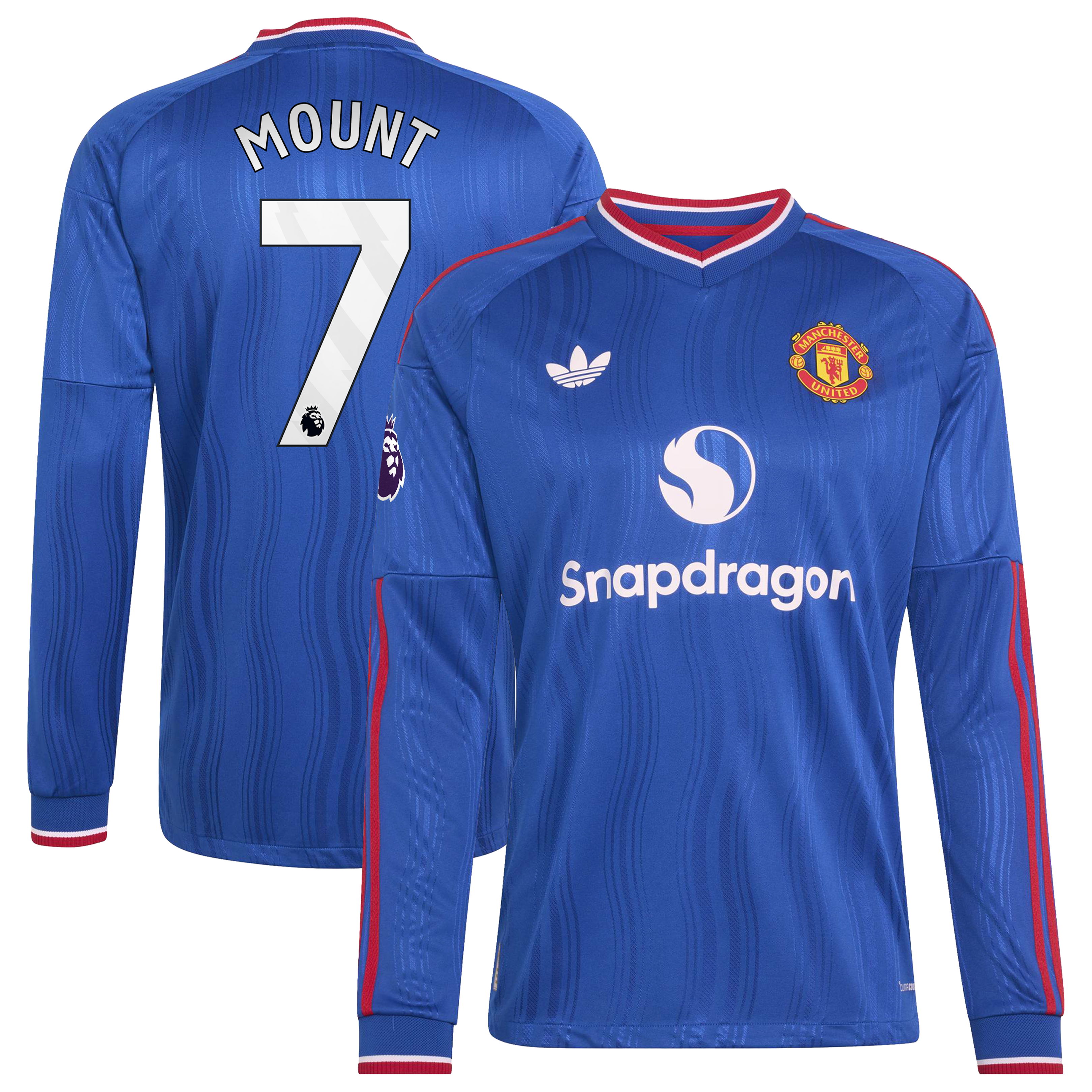 Mason Mount Manchester United 2026/27 Away On Field Long Sleeve Jersey Royal