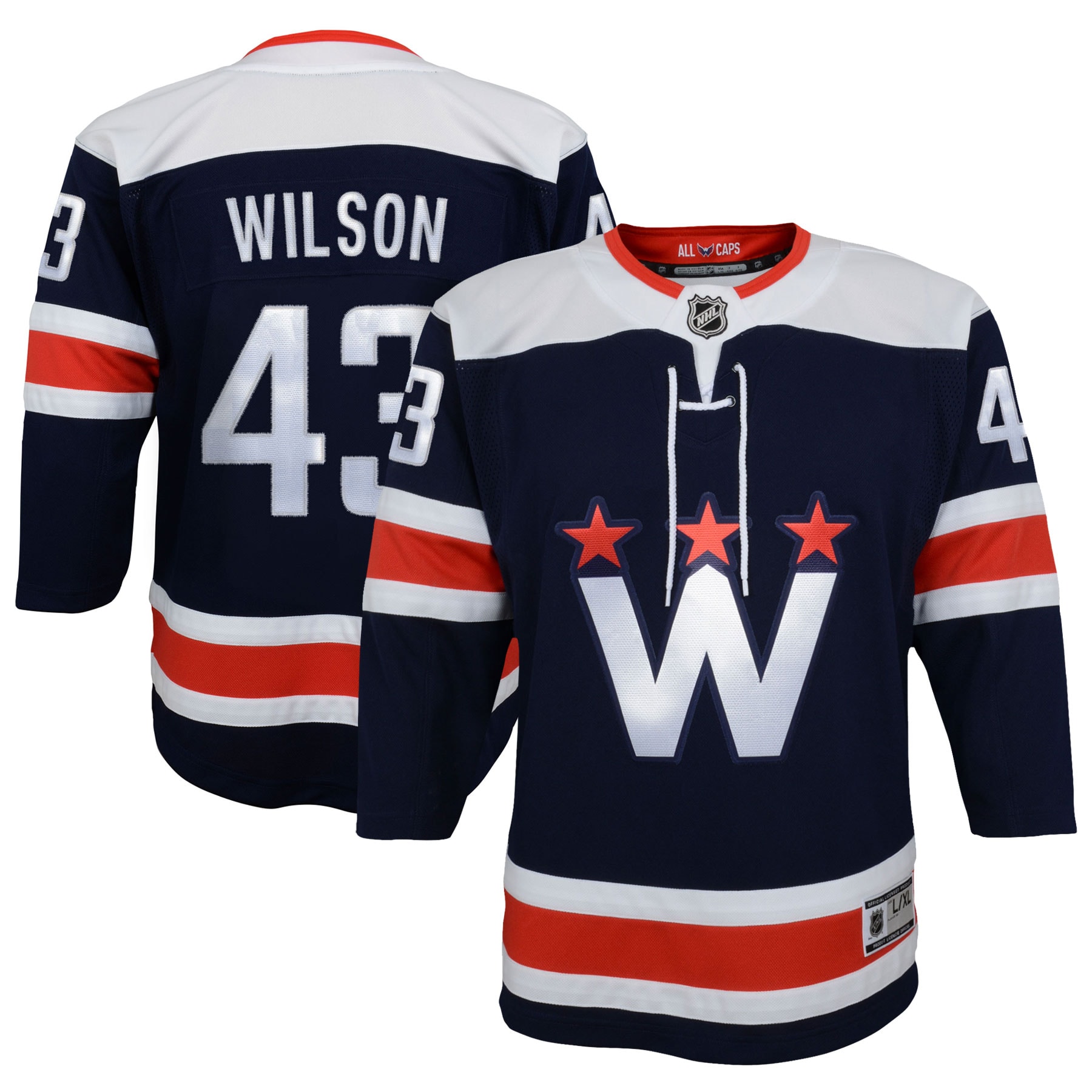 Tom Wilson Washington Capitals 2020/21 Alternate Premier Player Jersey Navy Men