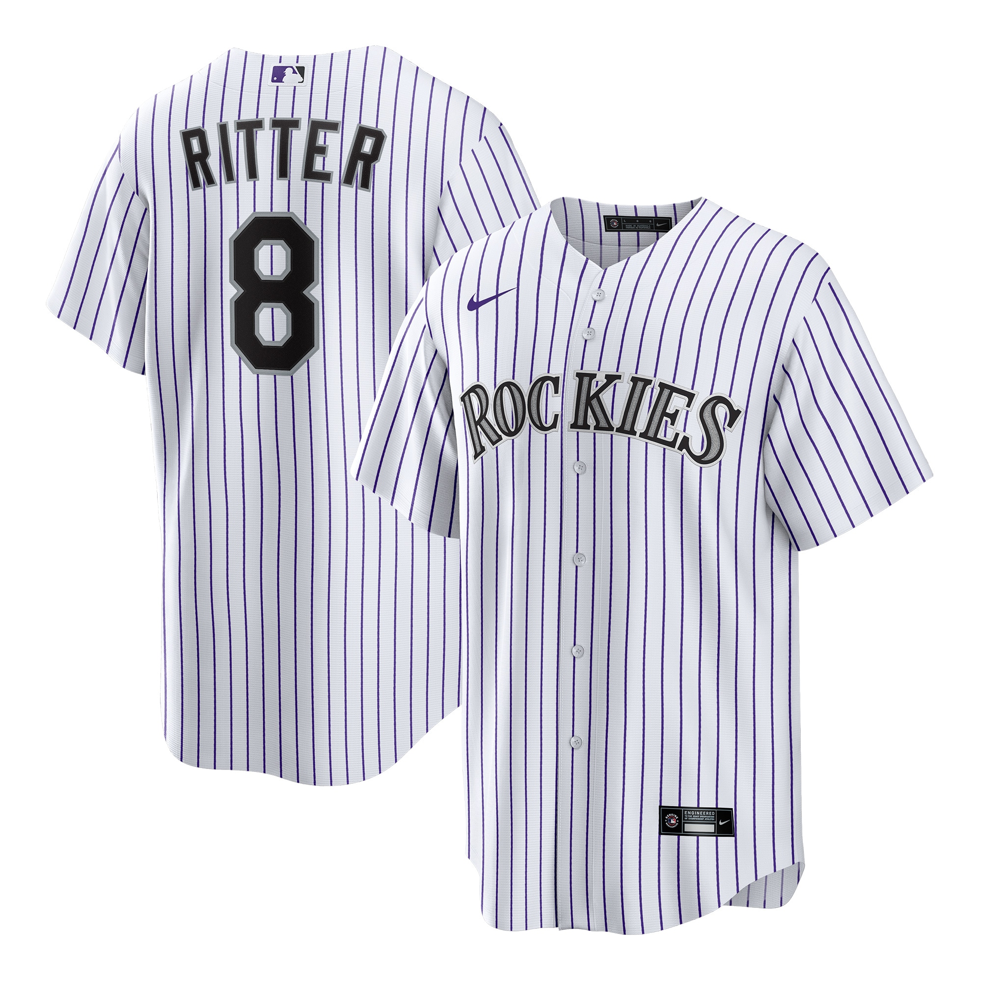 Ryan Ritter Colorado Rockies Home Replica Jersey White