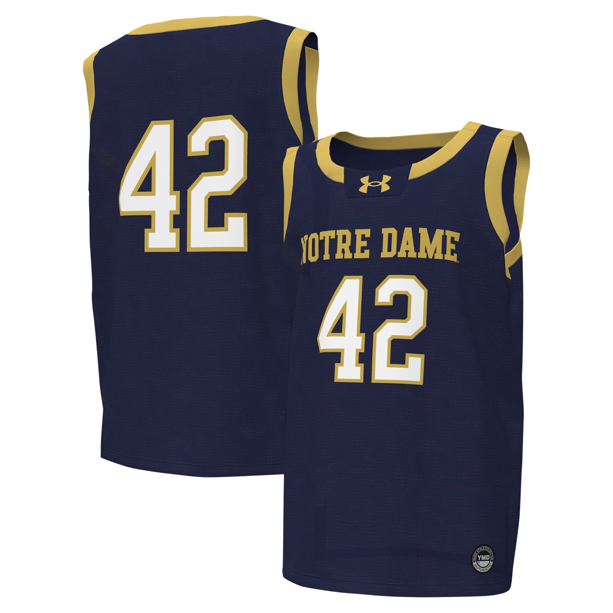 42notre Dame Fighting Irish Replica Basketball Jersey Navy Men