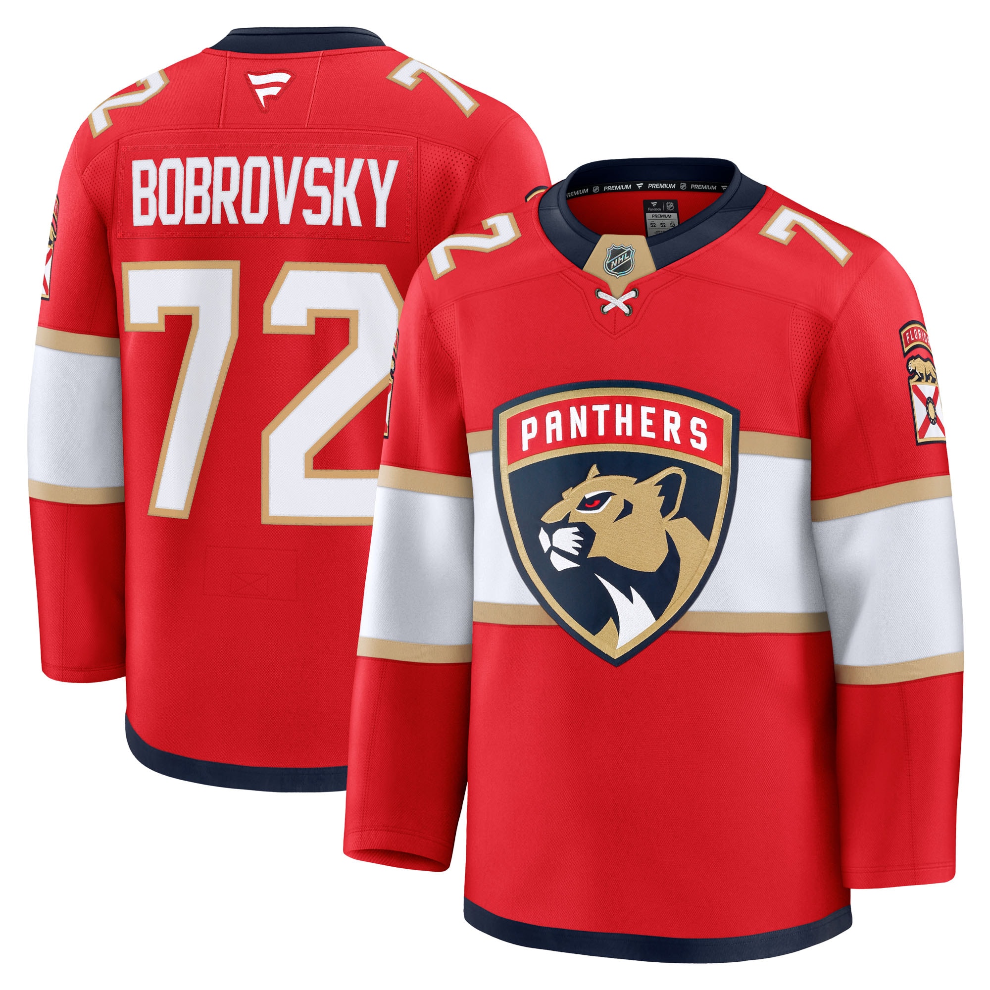 Sergei Bobrovsky Florida Panthers Premium Jersey Red