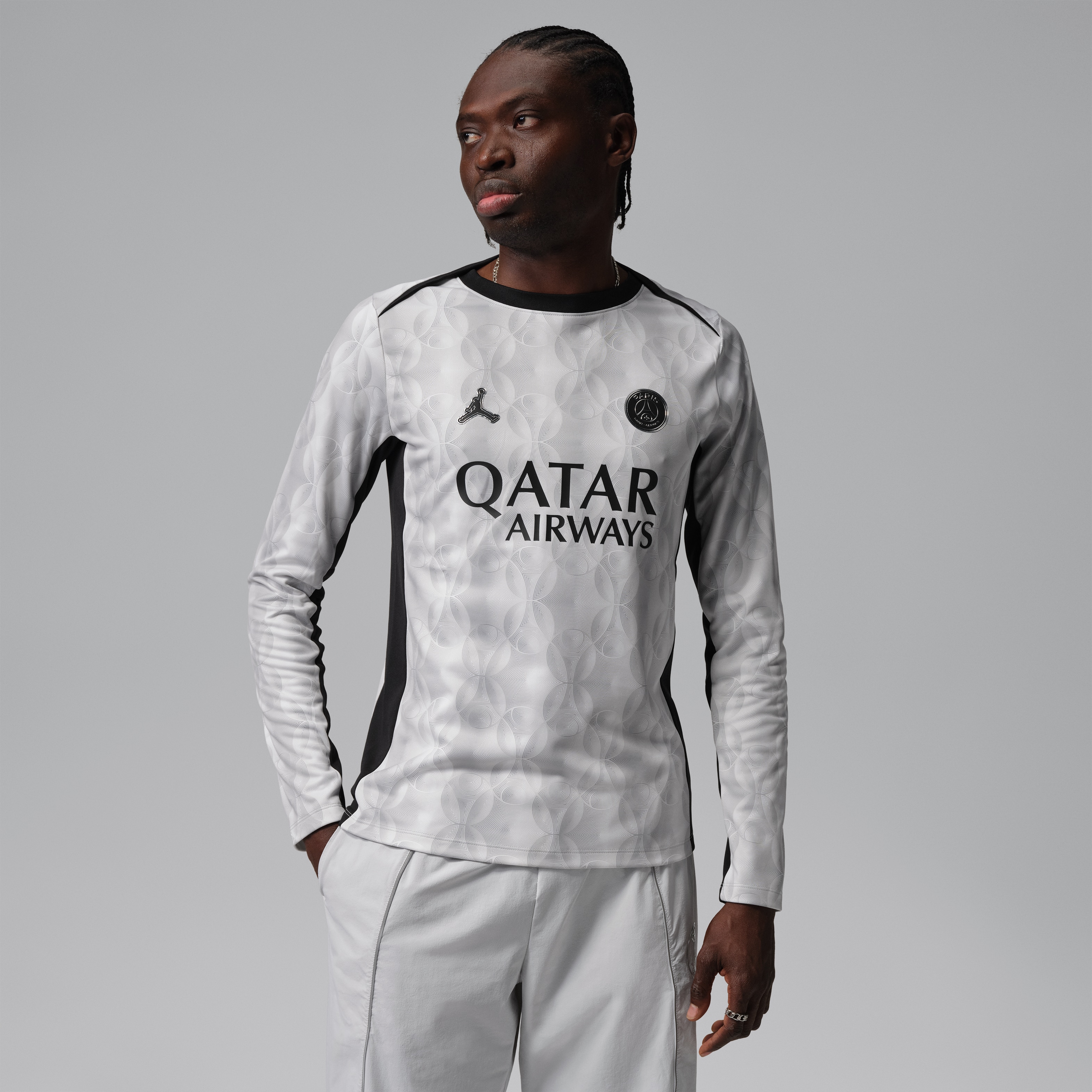 Paris Saint Germain Jordan Brand Men S Long Sleeve Pre Match Top Black