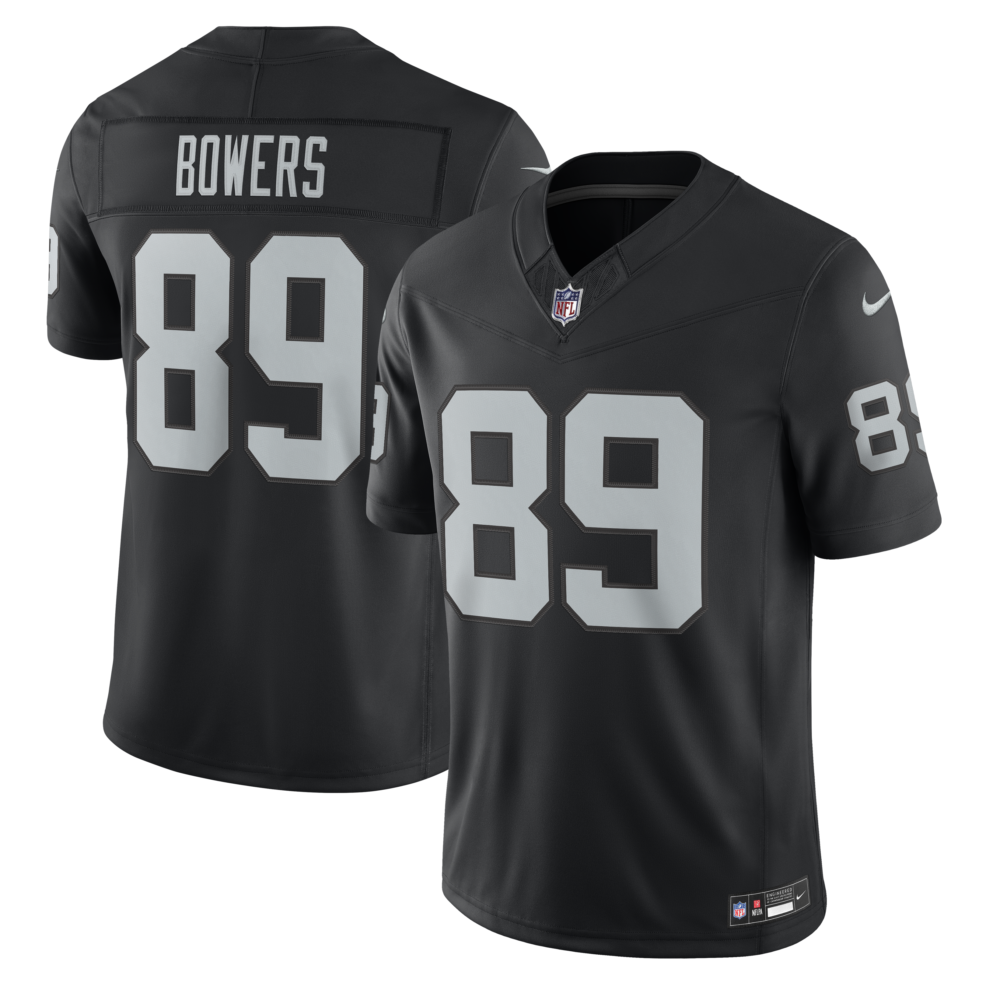 Brock Bowers Las Vegas Raiders Team Vapor F U S E Stitched Limited Jersey Black