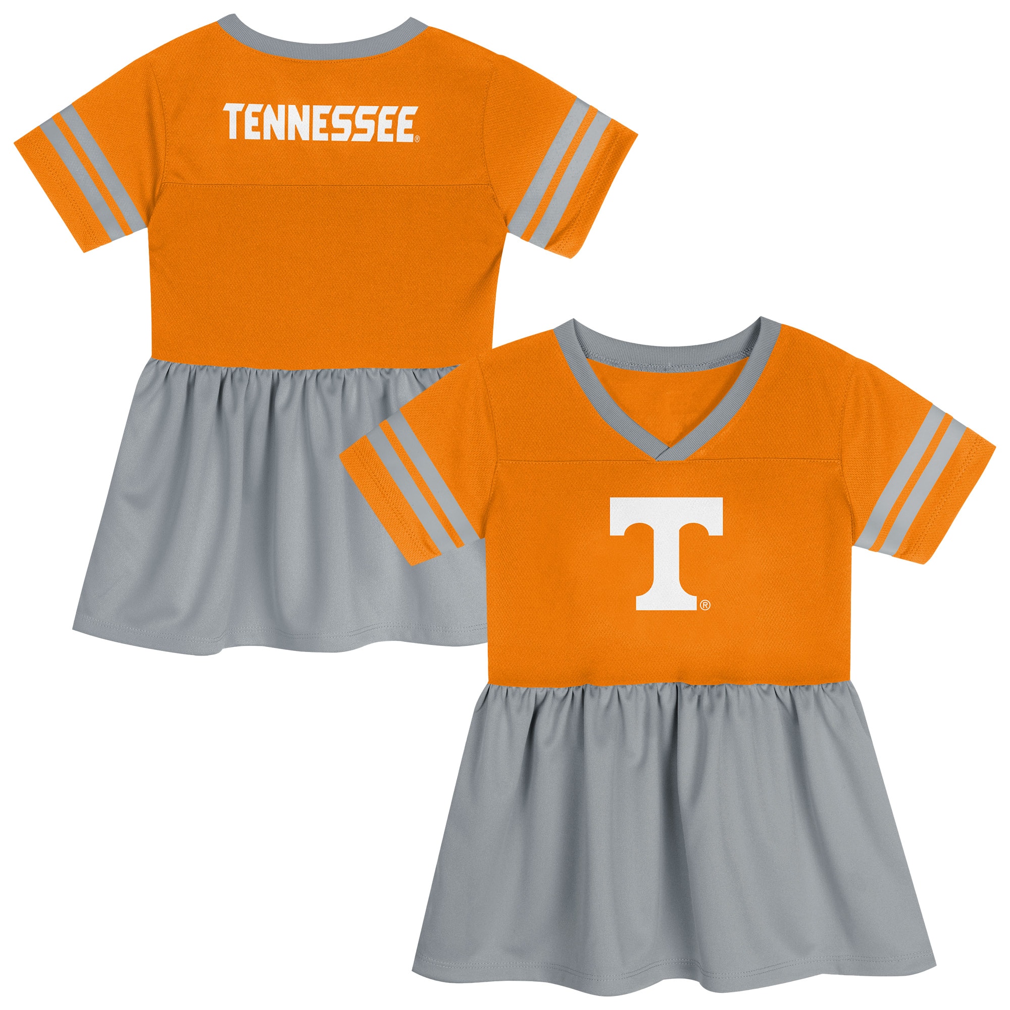 Tennessee Volunteers Outerstuff Girls Preschool Stadium Lights Fashion Jersey Dress Tennessee Orange Grey