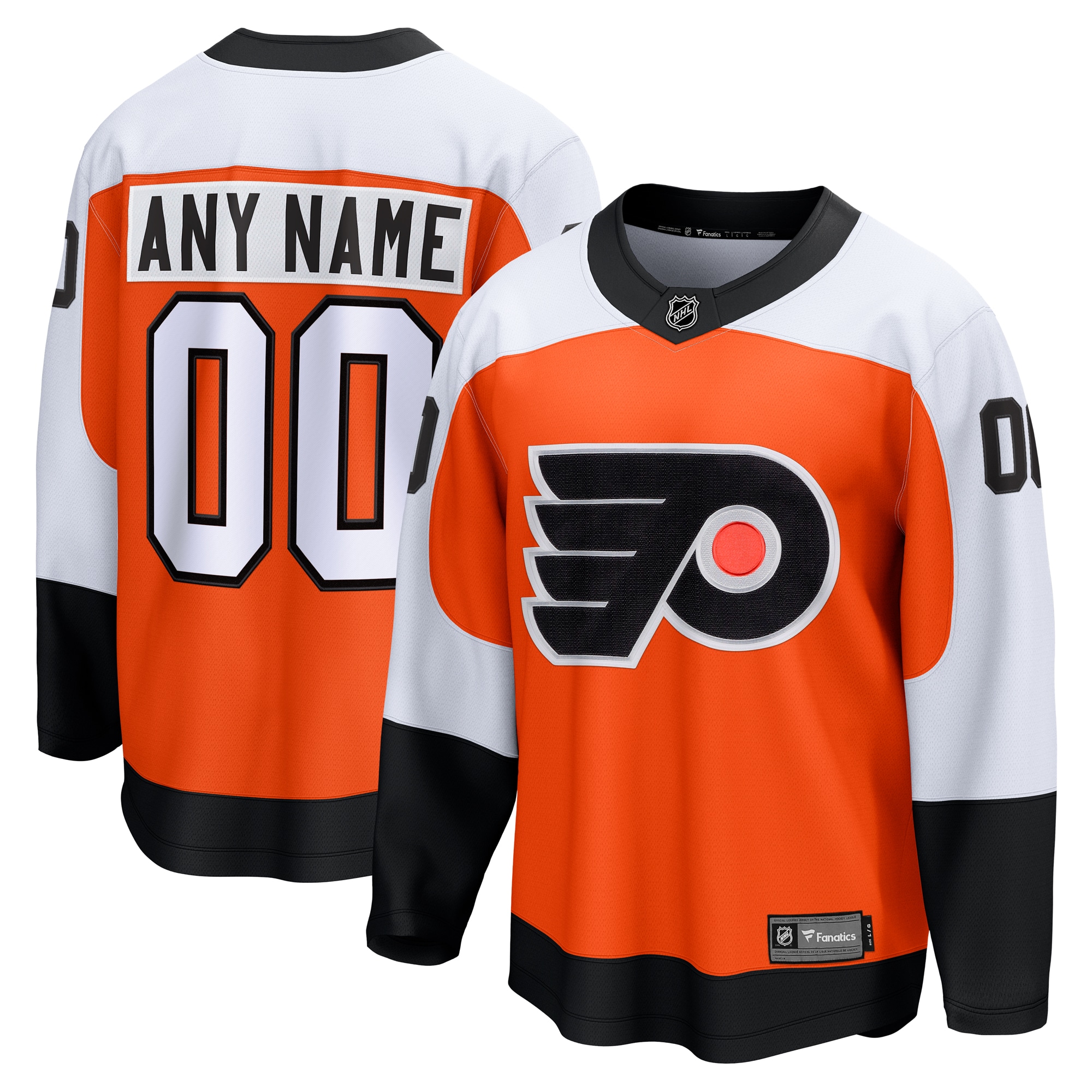 Philadelphia Flyers Home Breakaway Custom Jersey Orange