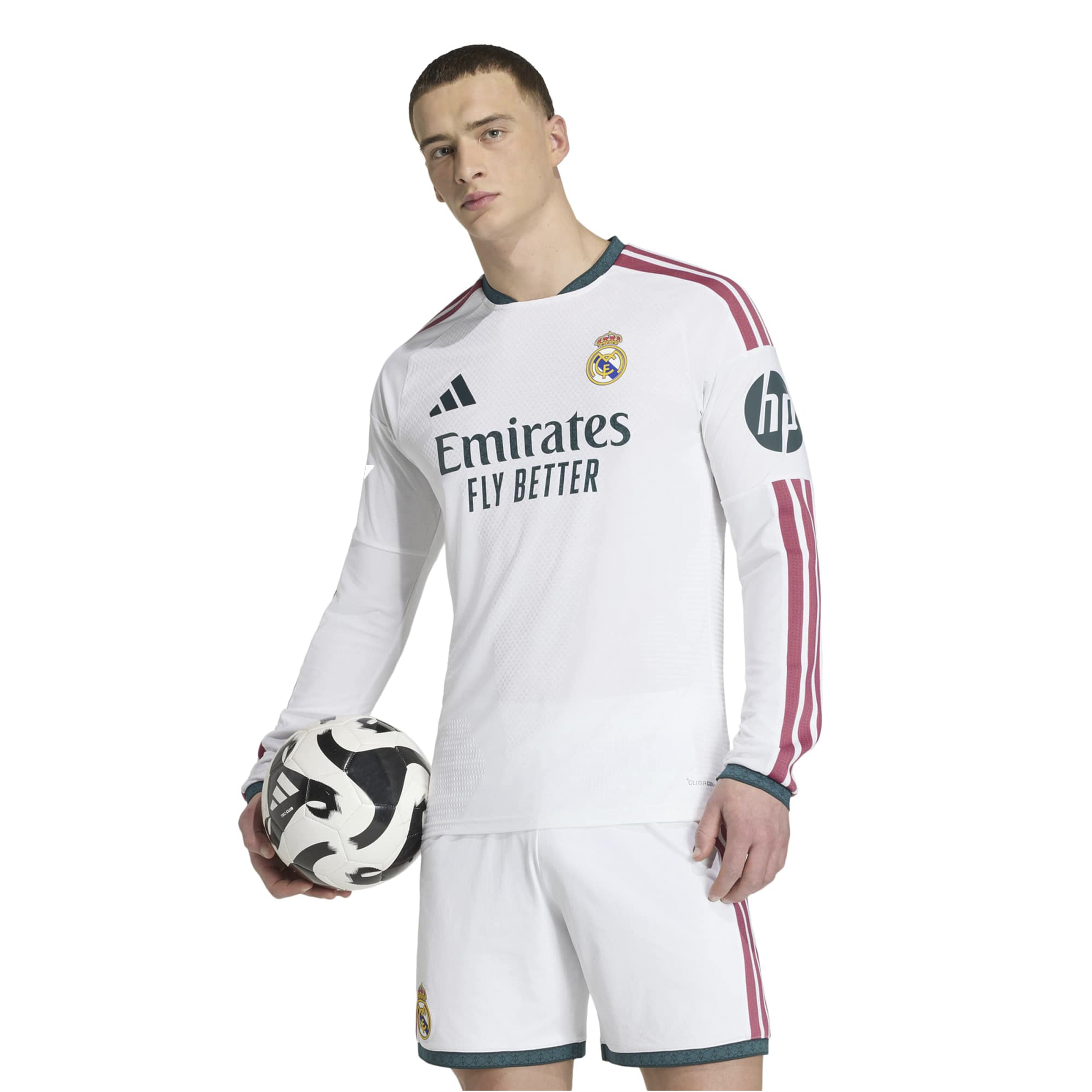 Real Madrid 2026/27 Home On Field Patch Long Sleeve Jersey White