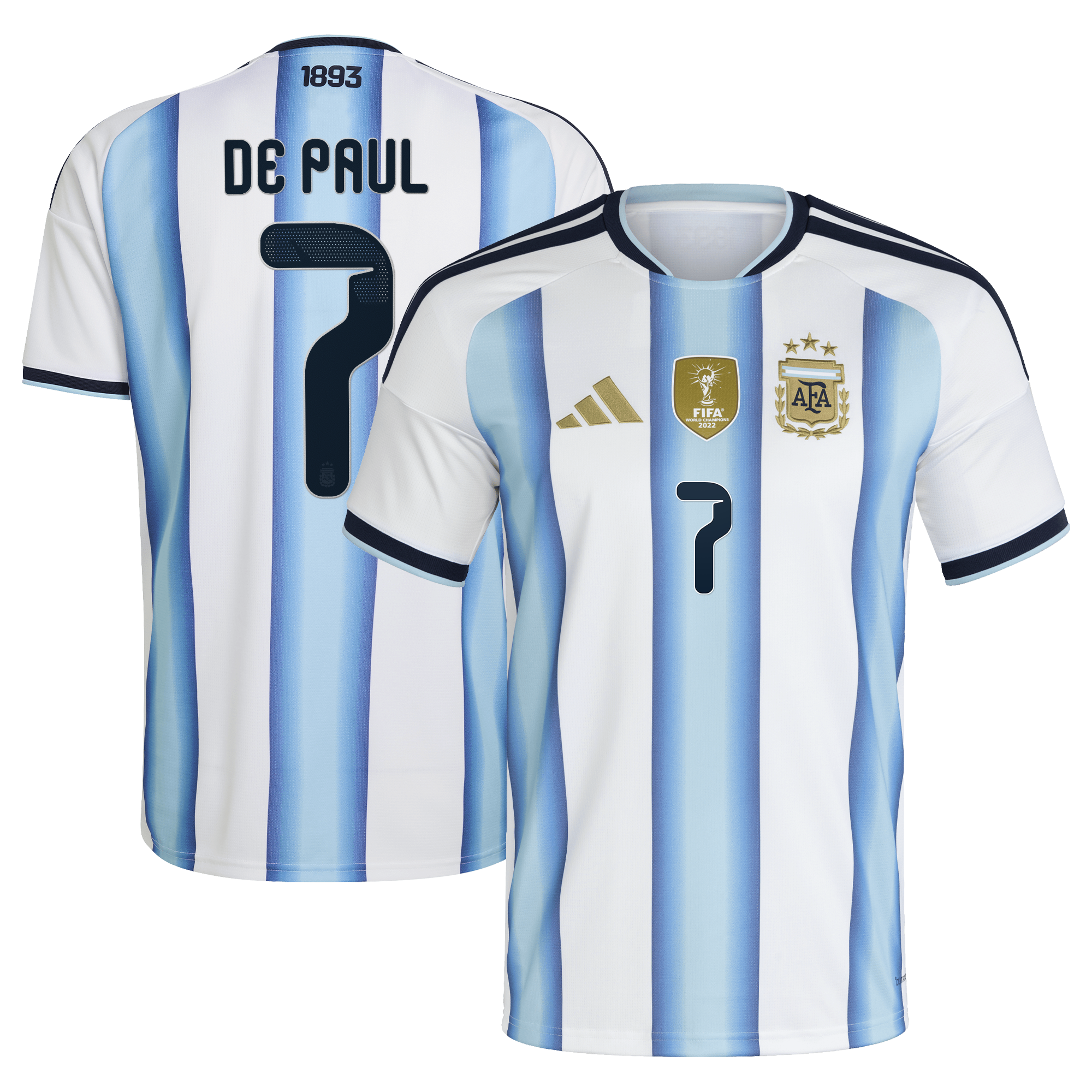 Rodrigo De Paul Argentina National Team 2026 Home Replica Jersey White