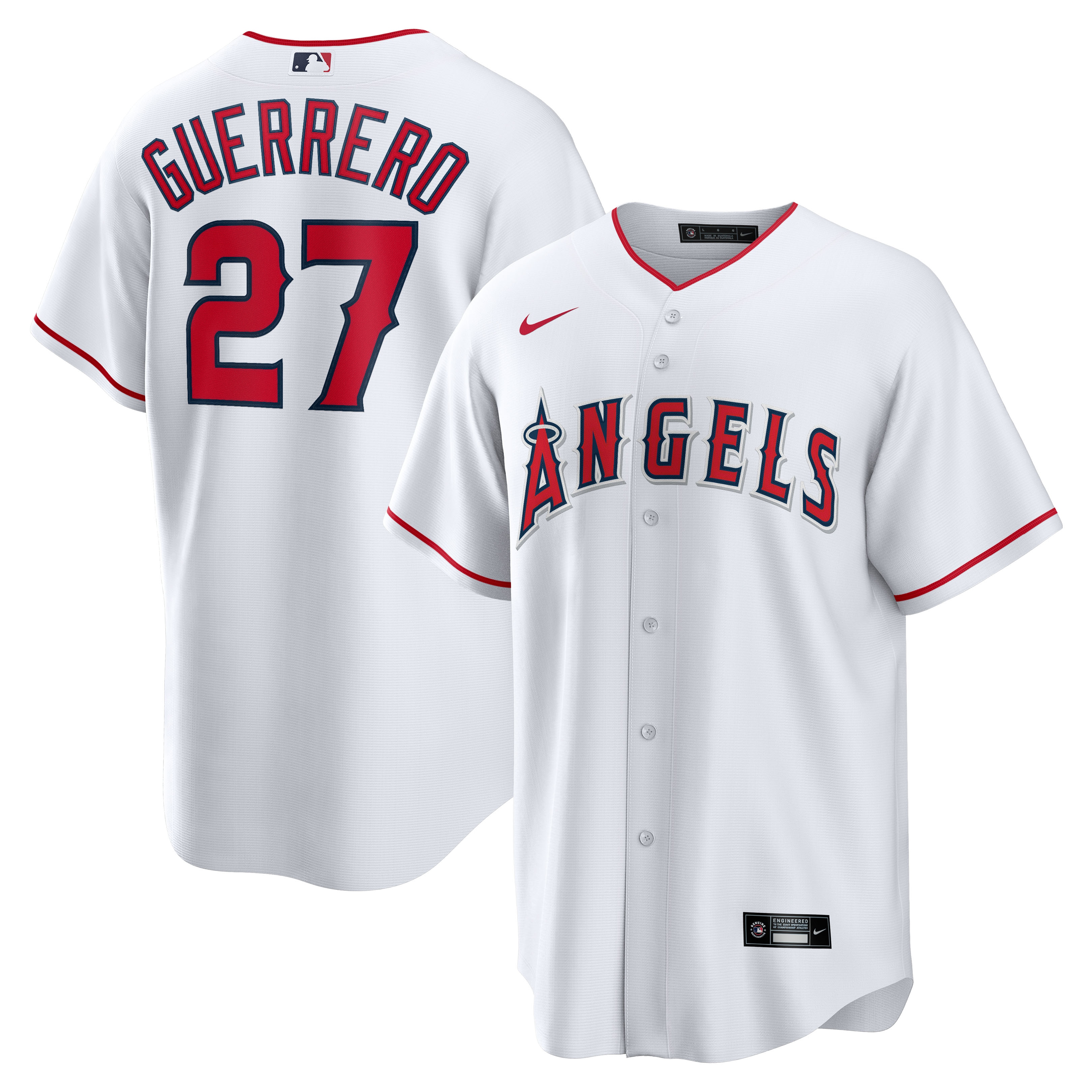 Vladimir Guerrero Los Angeles Angels Home Retired Player Replica Jersey White