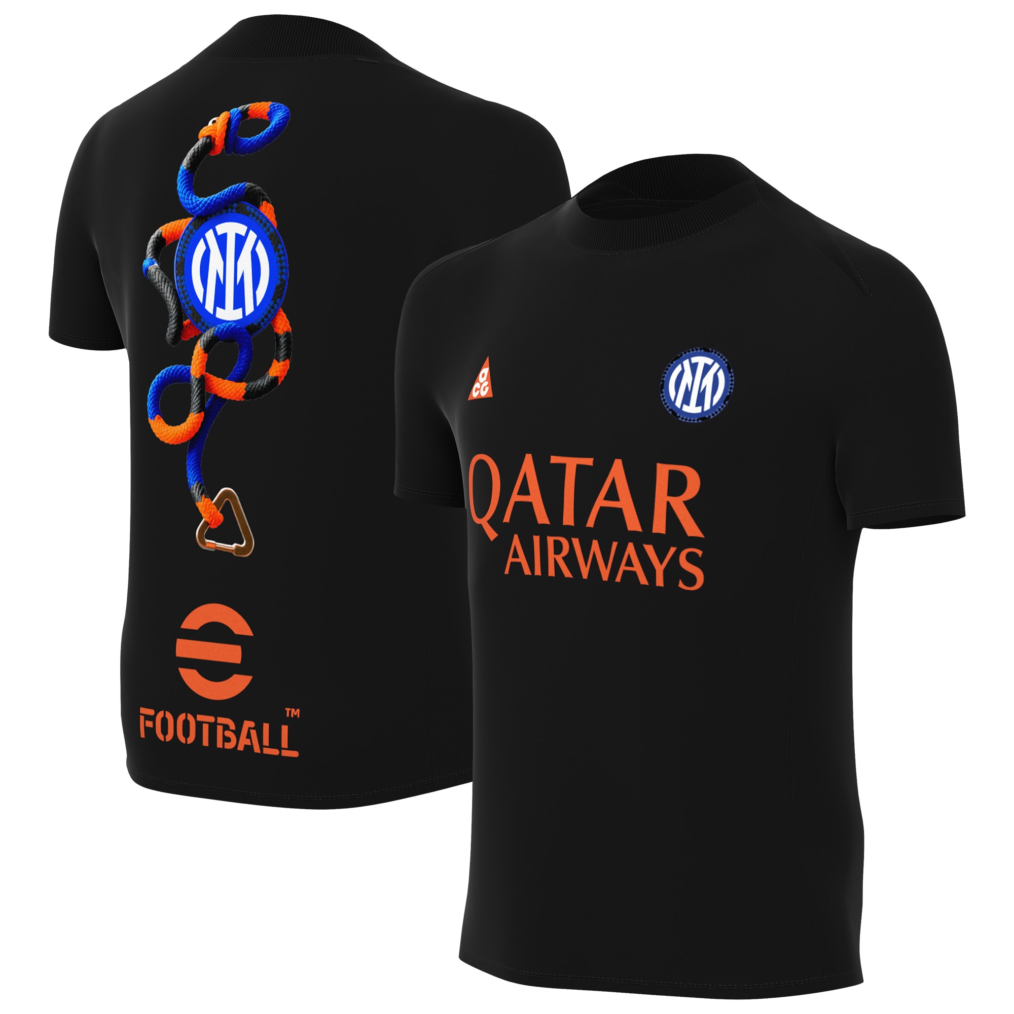Inter Milan Pre Match Top Black Men