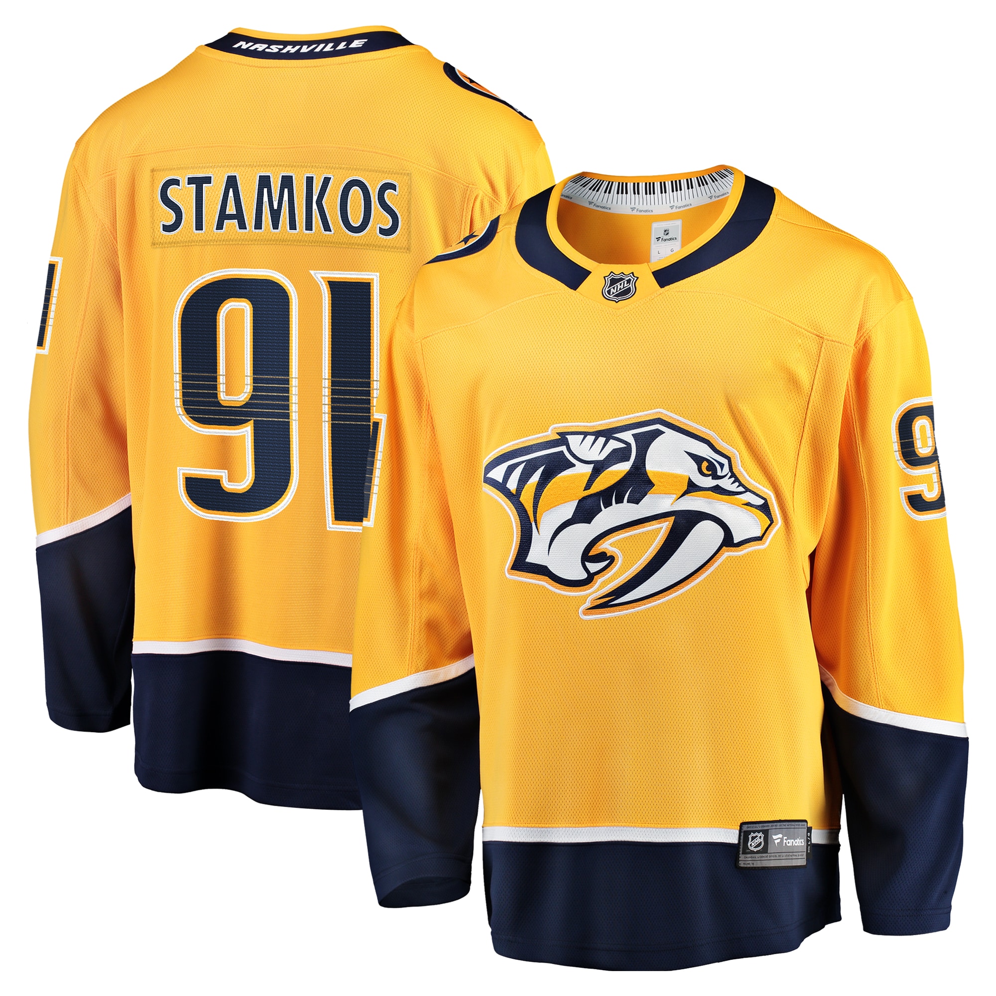 Steven Stamkos Nashville Predators Home Premier Breakaway Player Jersey Gold