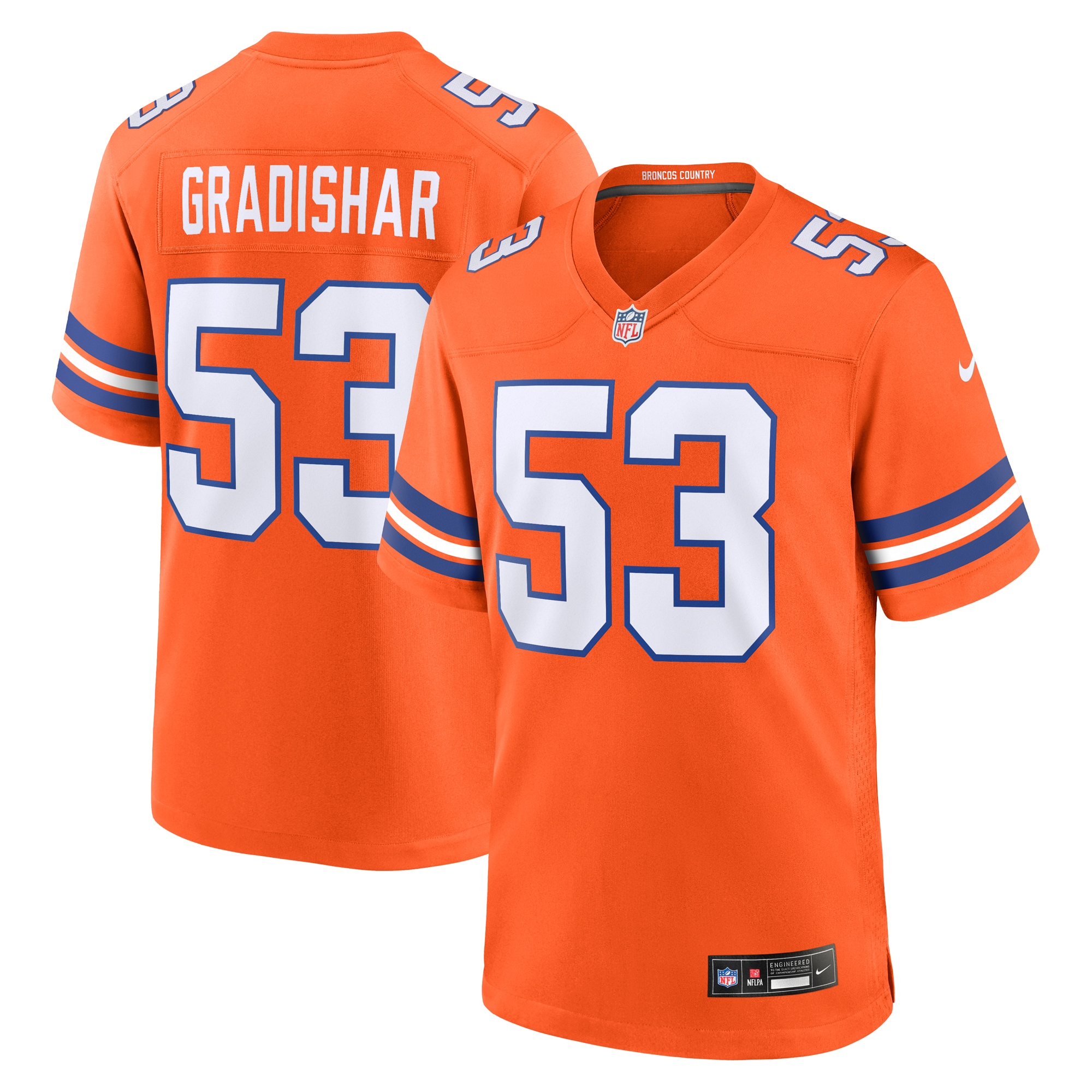 Randy Gradishar Denver Broncos Retired Player Alternate Game Jersey Orange