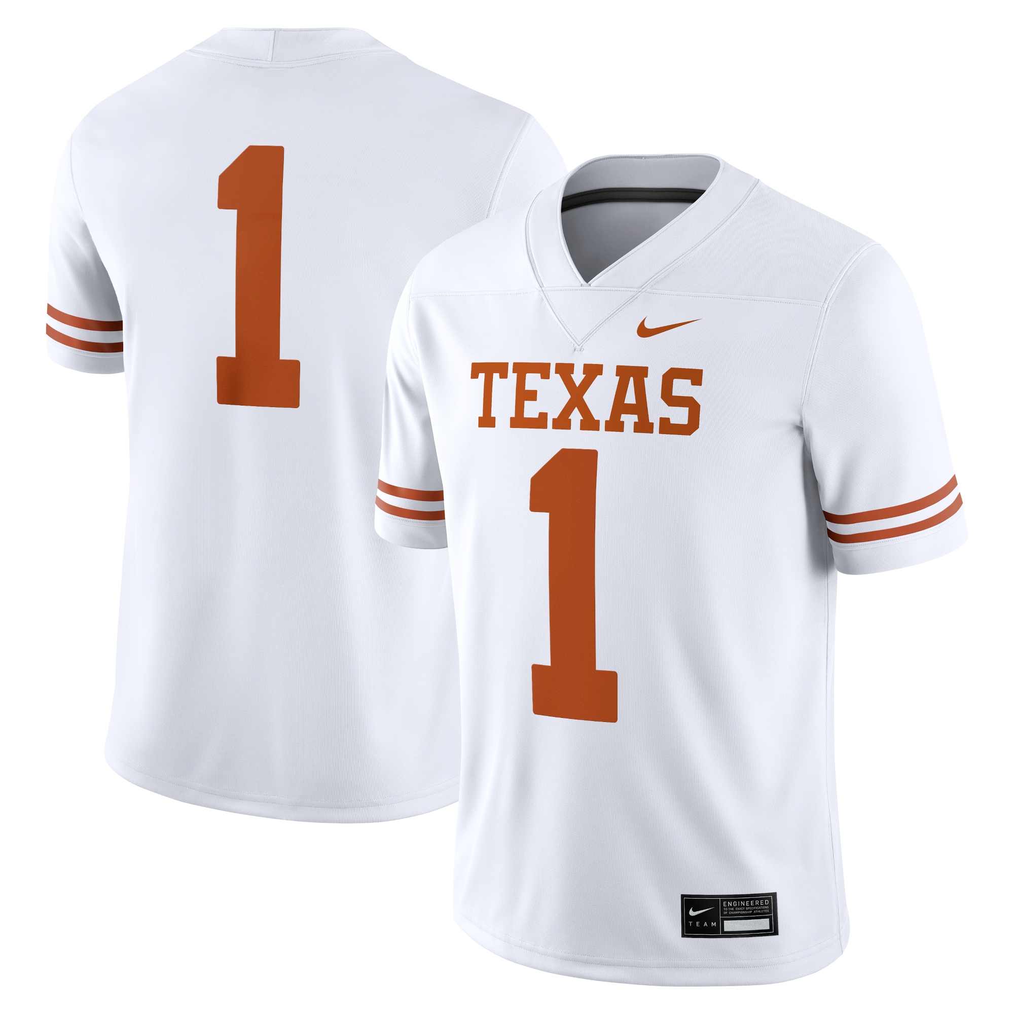 1 Texas Longhorns Game Jersey White