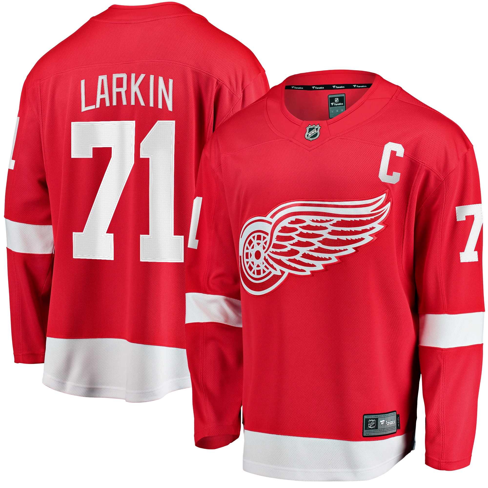 Dylan Larkin Detroit Red Wings Branded Captain Home Breakaway Jersey Red