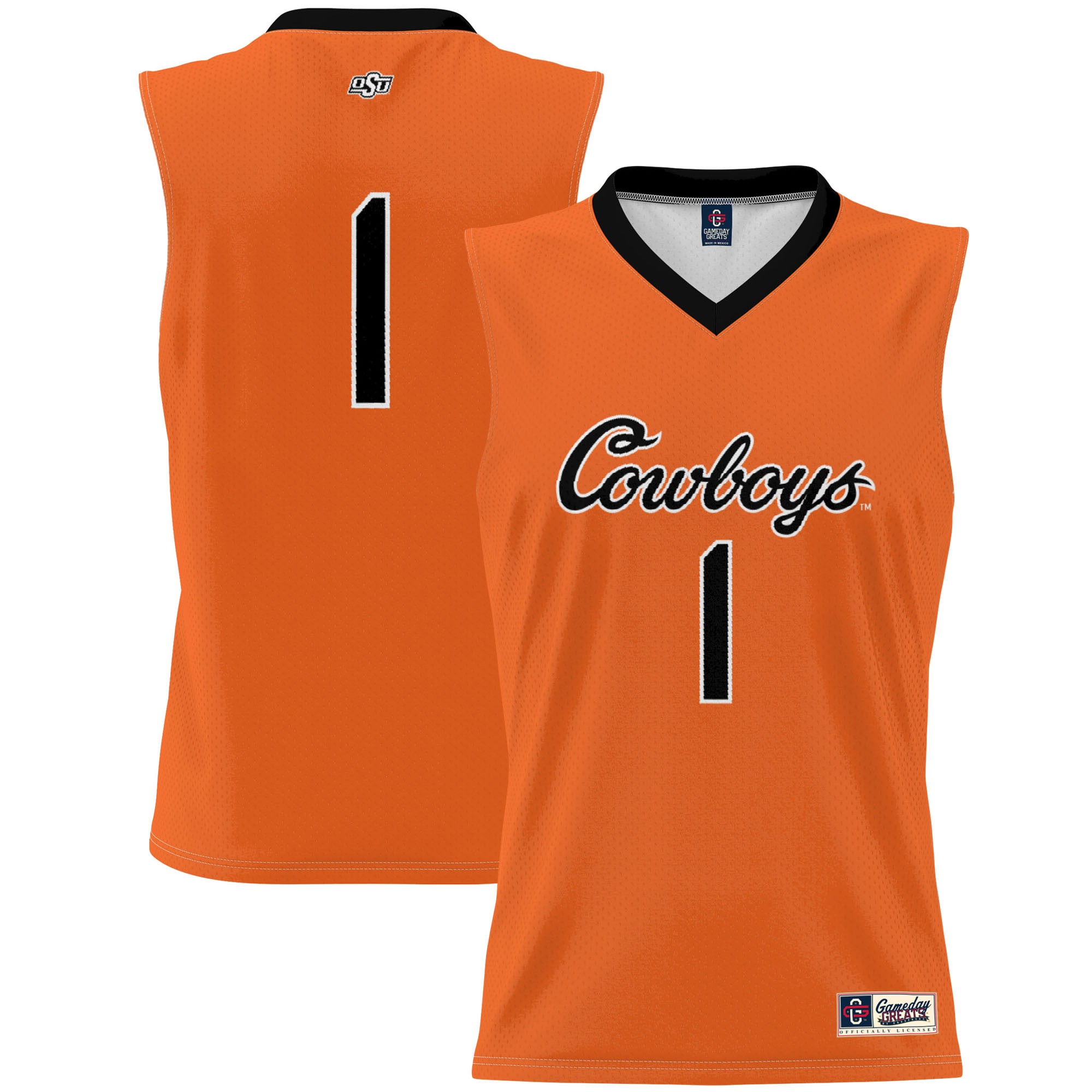 1 Oklahoma State Cowboys Gameday Greats Unisex Lightweight Basketball Jersey Orange