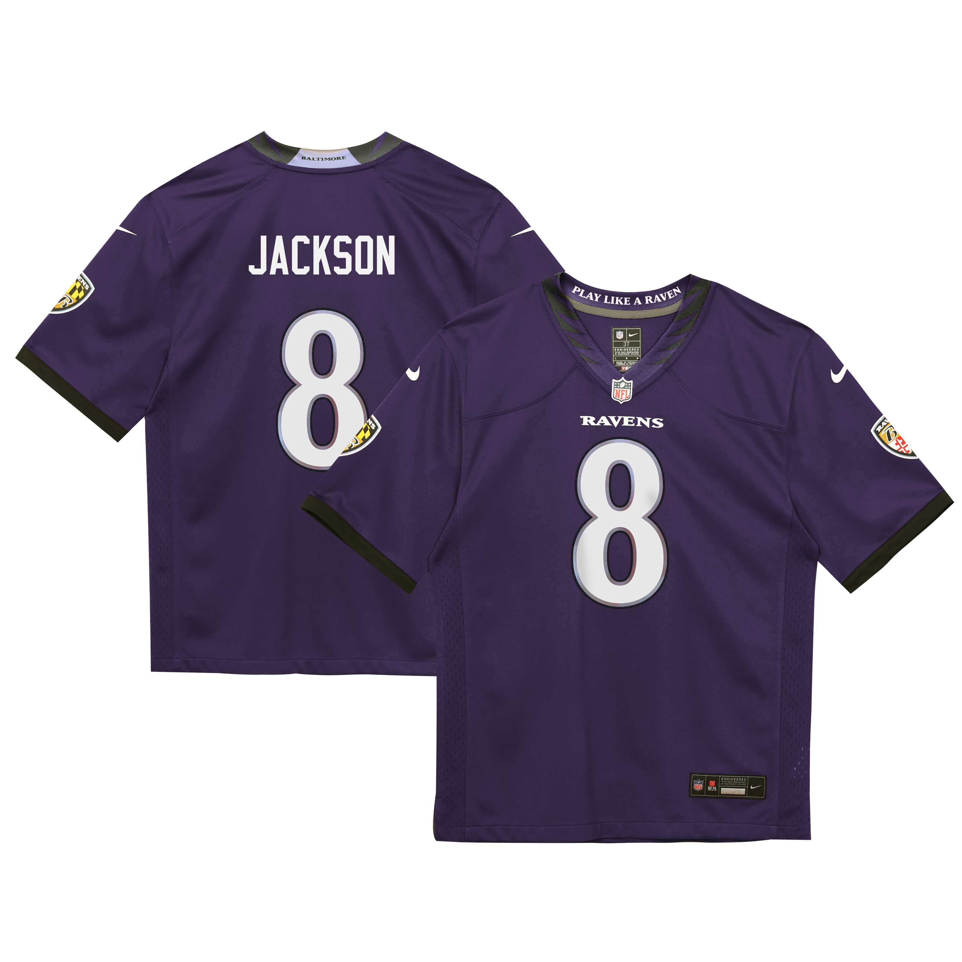 Lamar Jackson Baltimore Ravens Preschool Team Game Jersey Purple