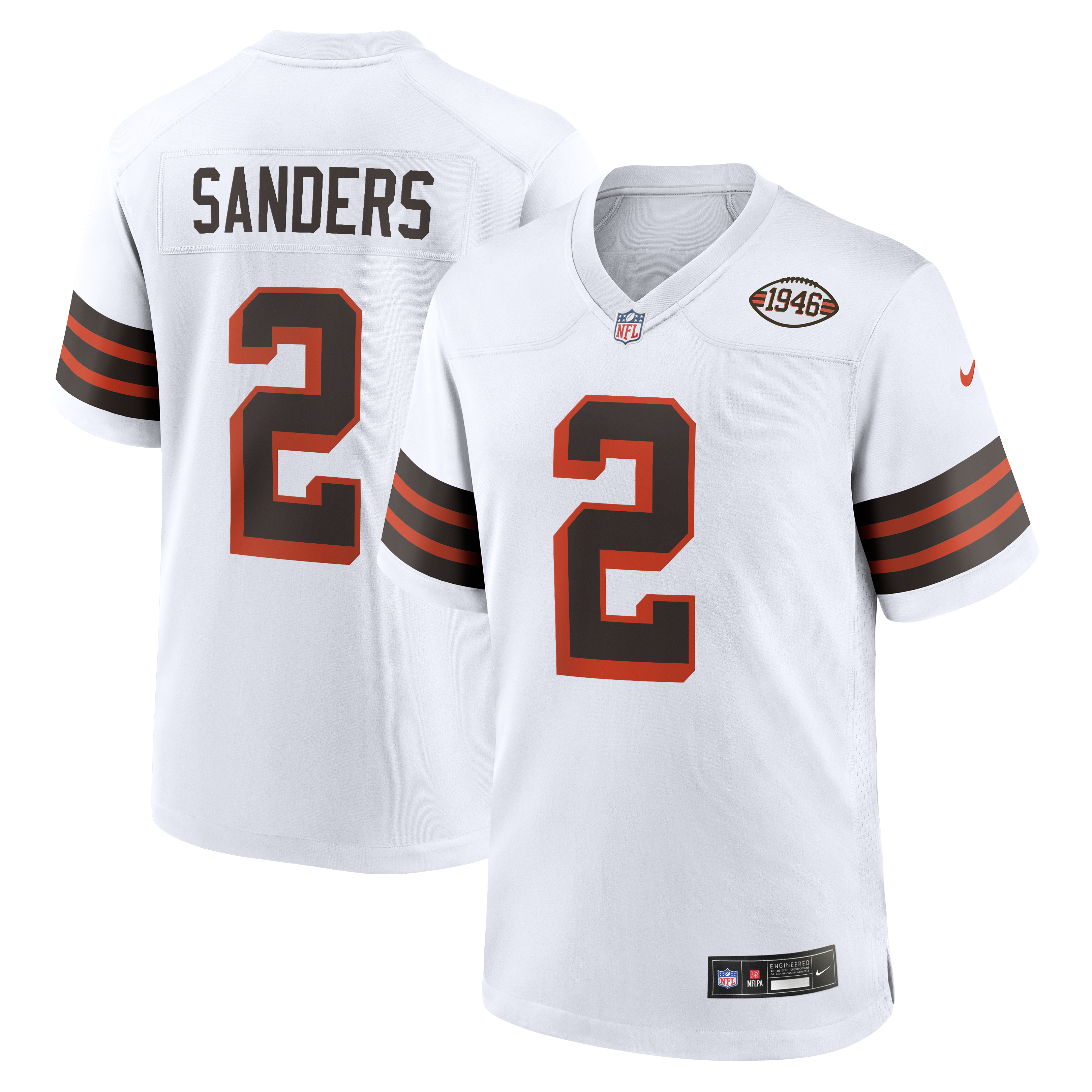 Shedeur Sanders Cleveland Browns Alternate Game Jersey White