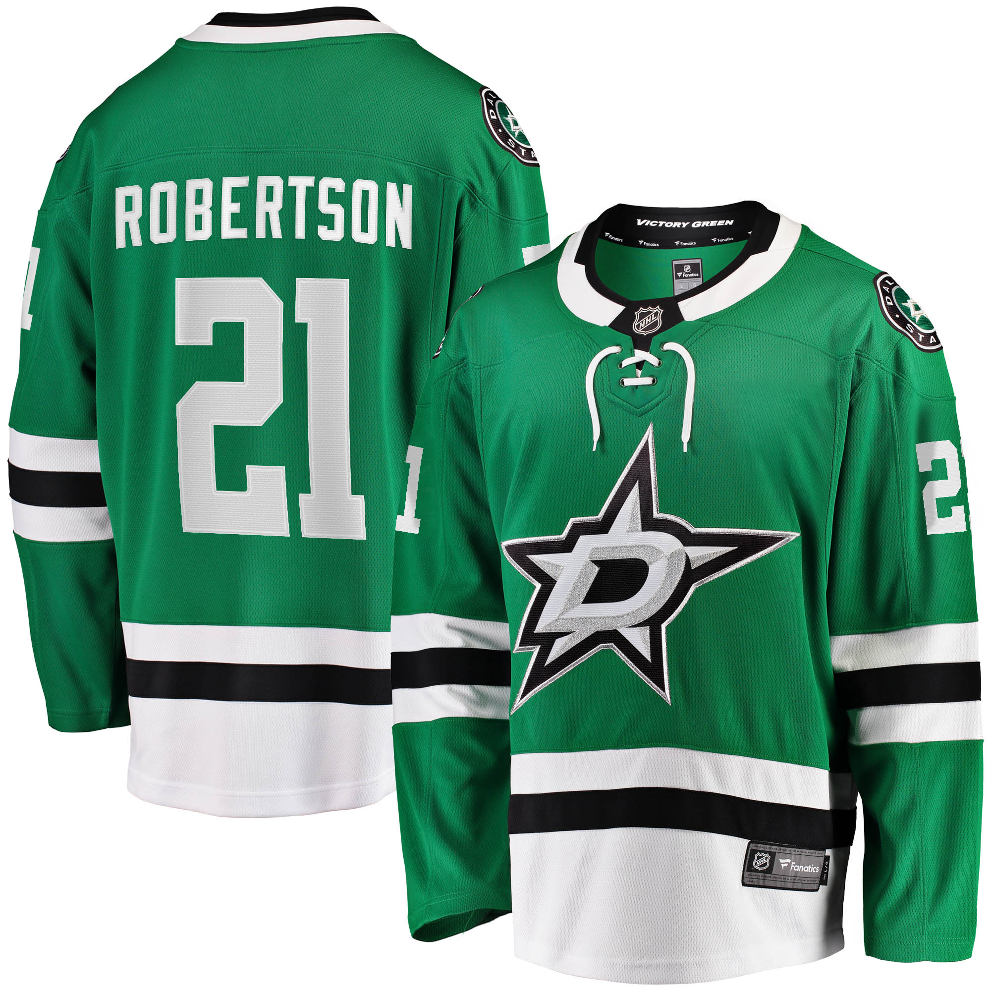 Jason Robertson Dallas Stars Home Breakaway Replica Jersey Kelly Green
