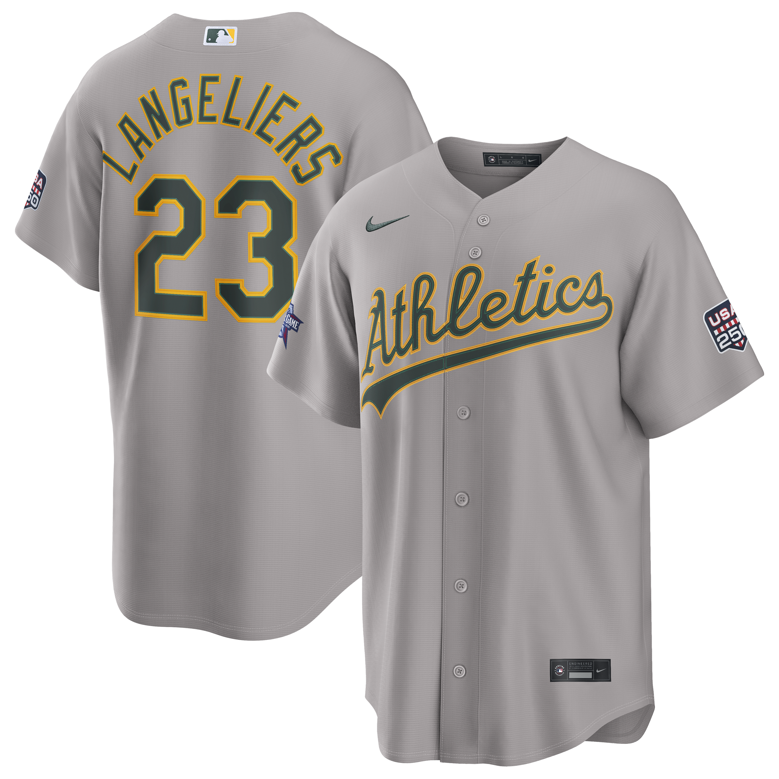 2026 All Star Game Athletics Shea Langeliers Gray Replica Jersey