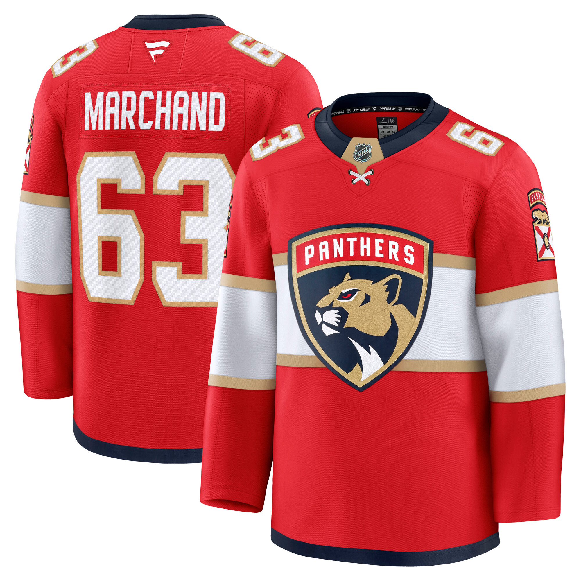 Brad Marchand Florida Panthers Home Premium Jersey Red