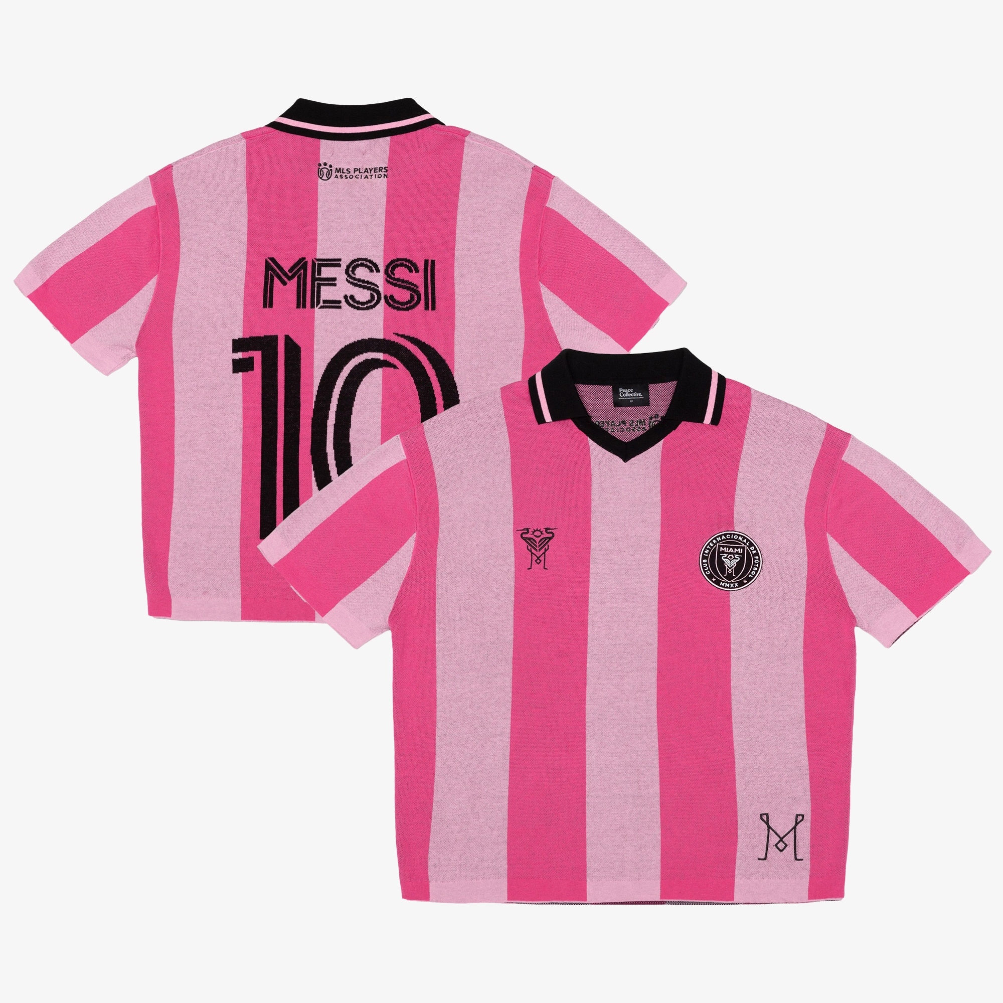 Lionel Messi Inter Miami Cf Peace Collective Knit Fashion Top Pink