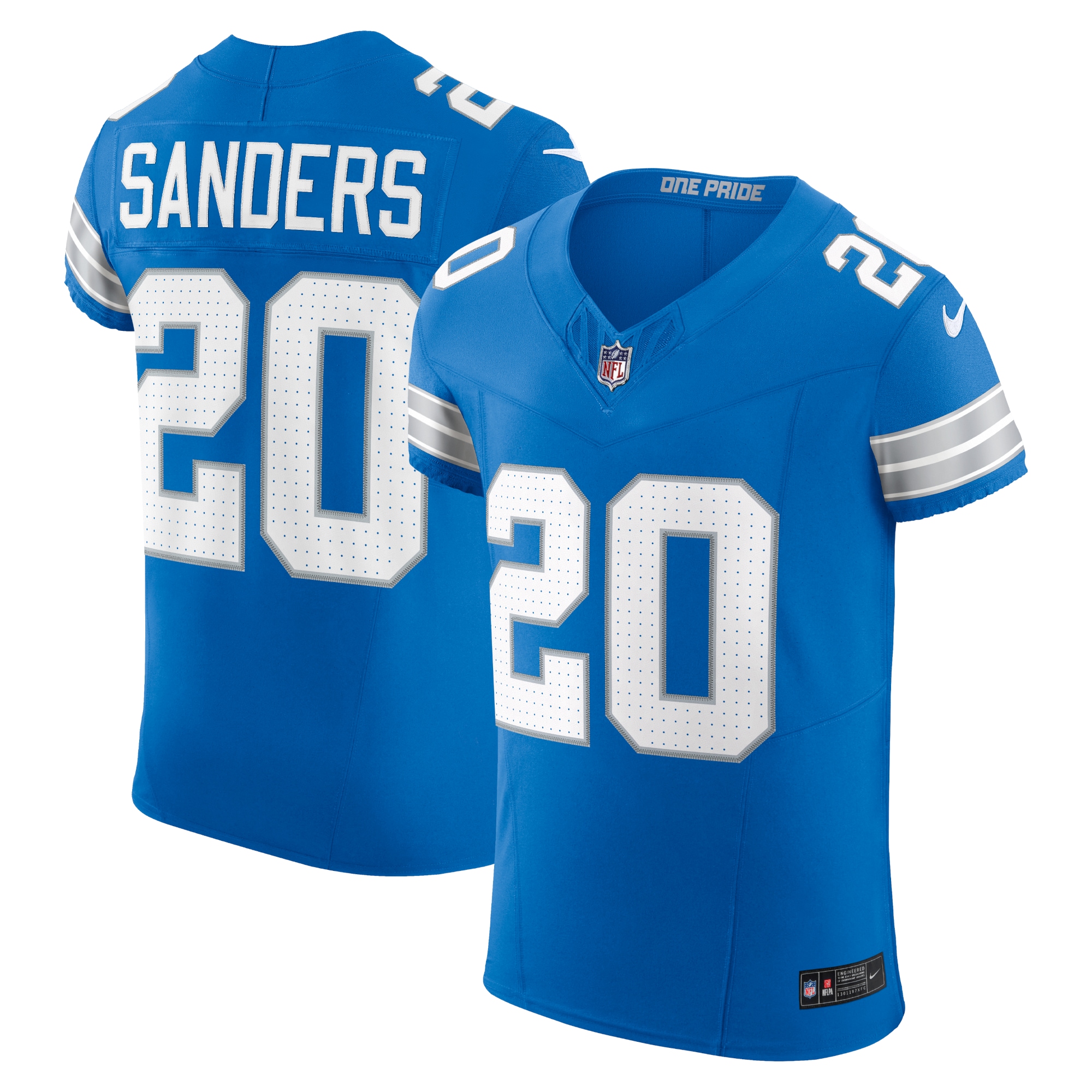 Barry Sanders Detroit Lions Team Vapor F U S E Elite Jersey Blue