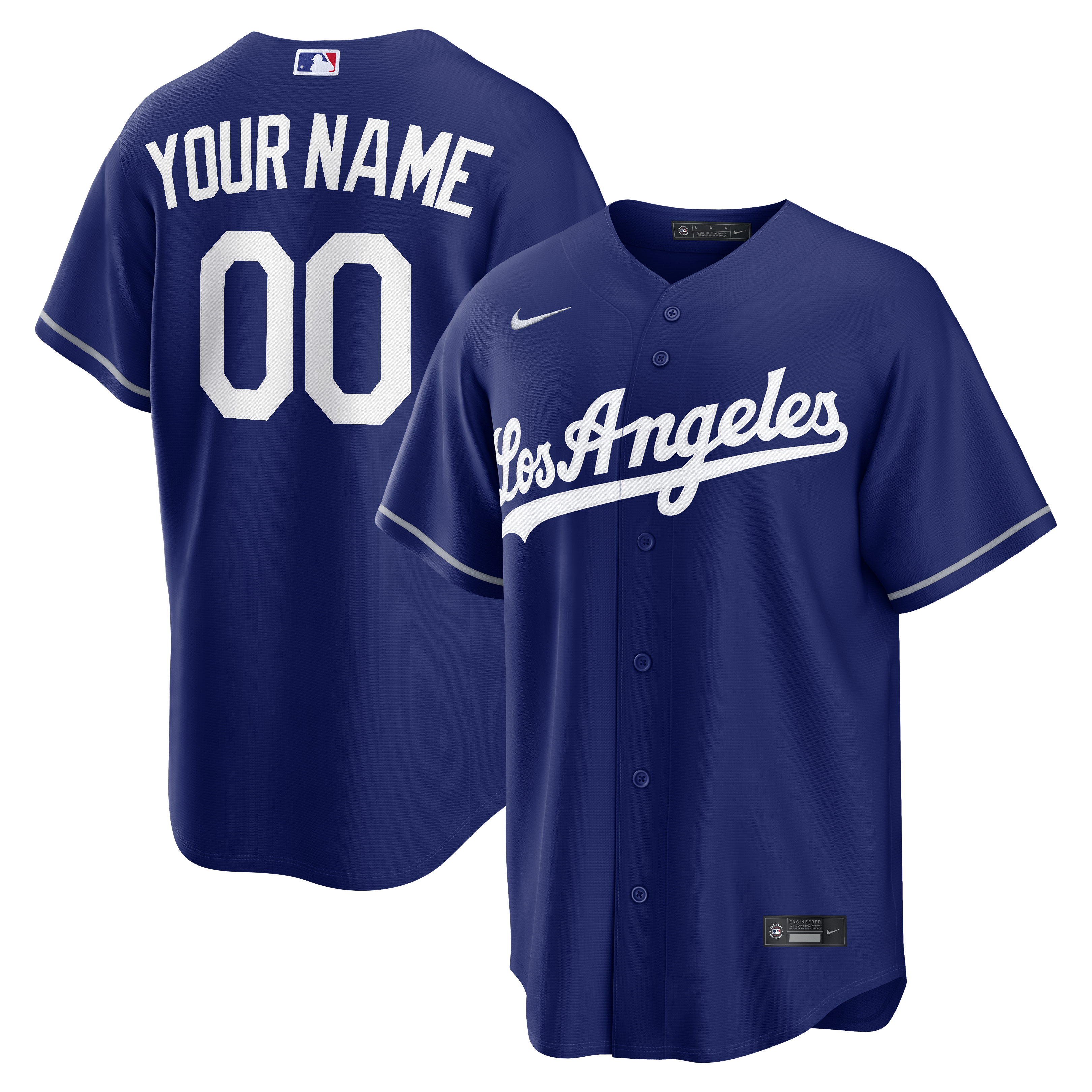 Los Angeles Dodgers Alternate Replica Custom Jersey Royal