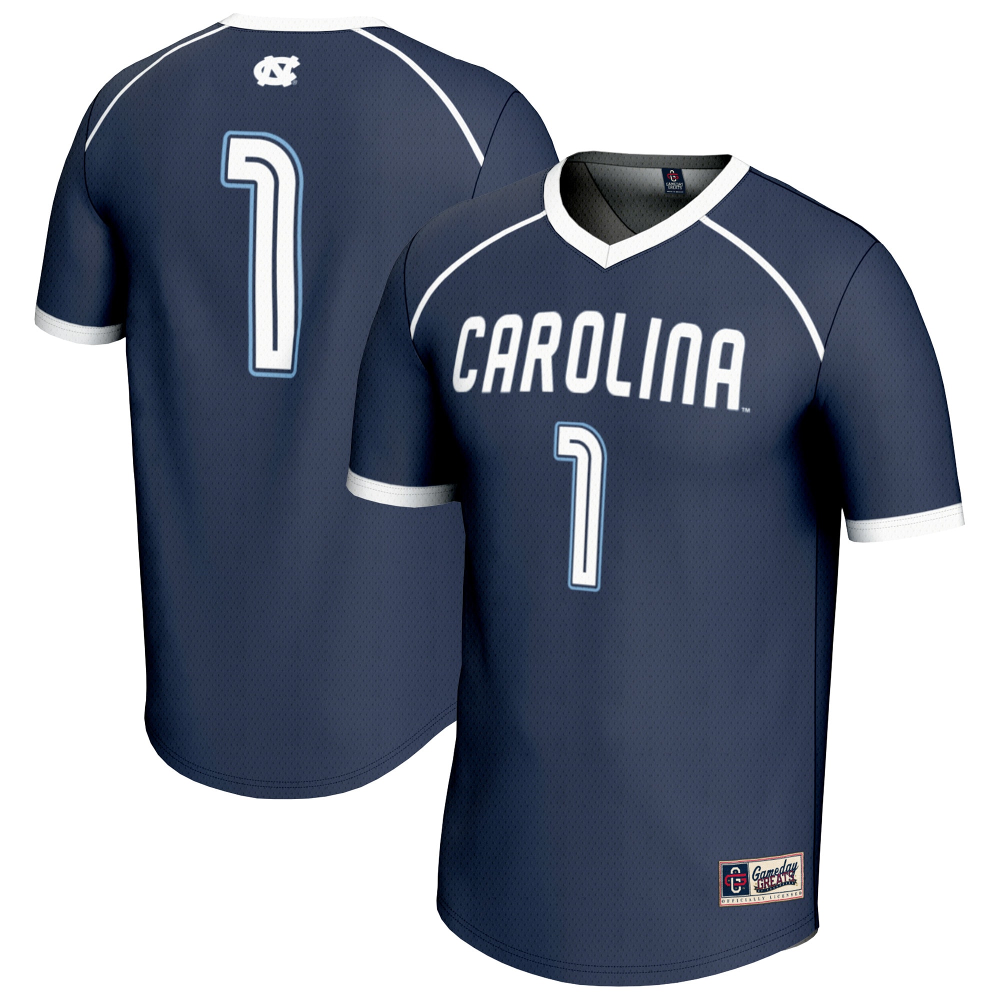 1 North Carolina Tar Heels Gameday Greats Lightweight Lacrosse Fashion Jersey Navy Men
