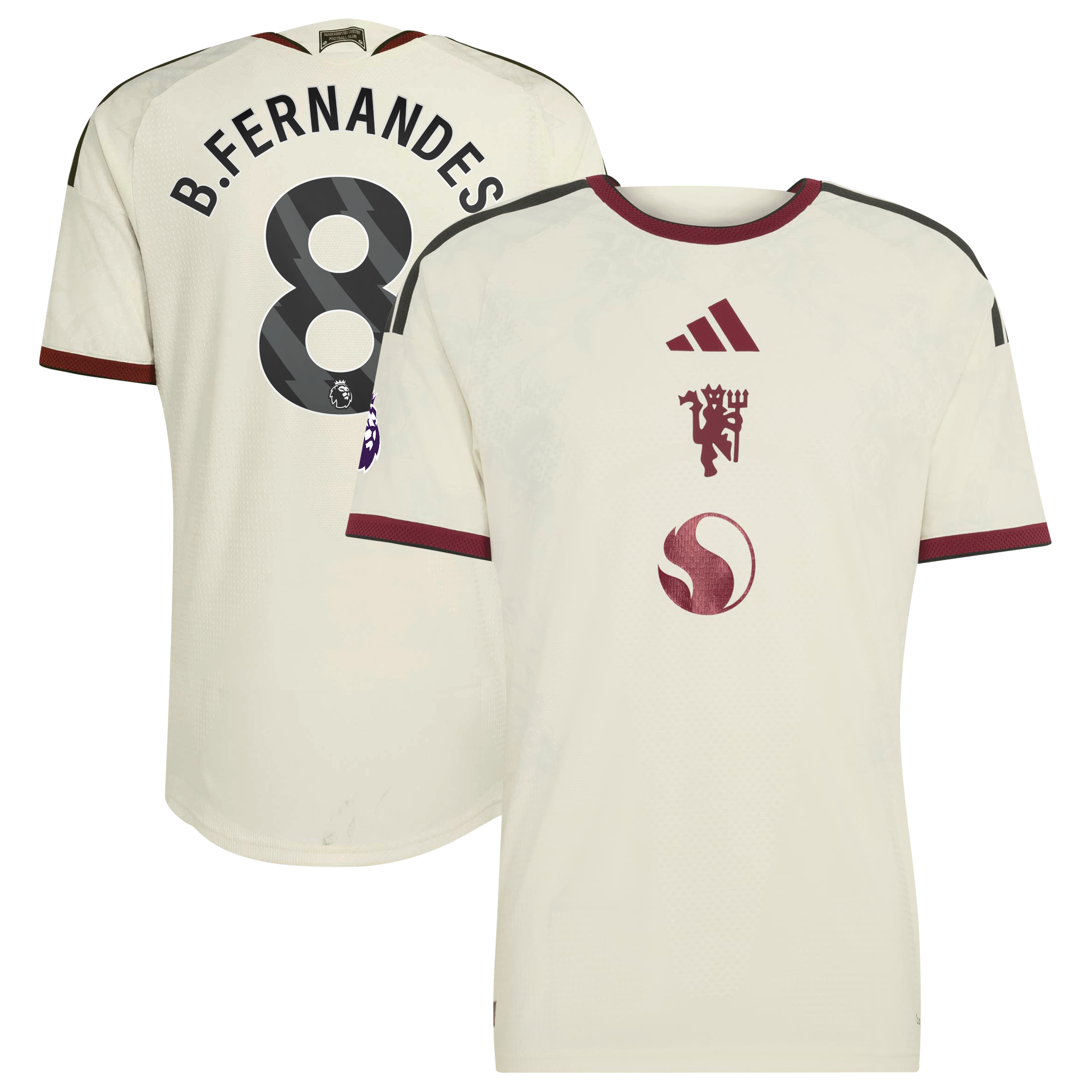 Bruno Fernandes Manchester United 2026/27 Third On Field Jersey Cream