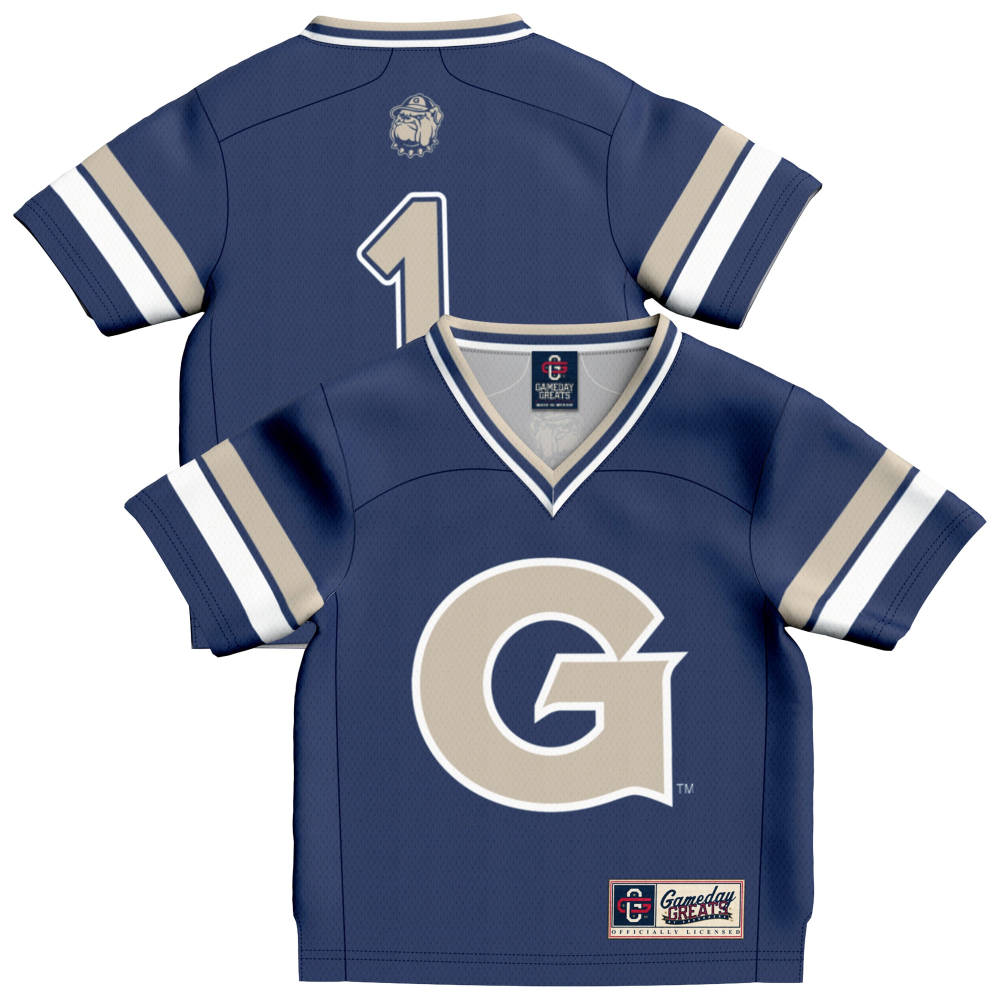 1 Georgetown Hoyas Gameday Greats Infant Collegiate Football Fashion Jersey Navy