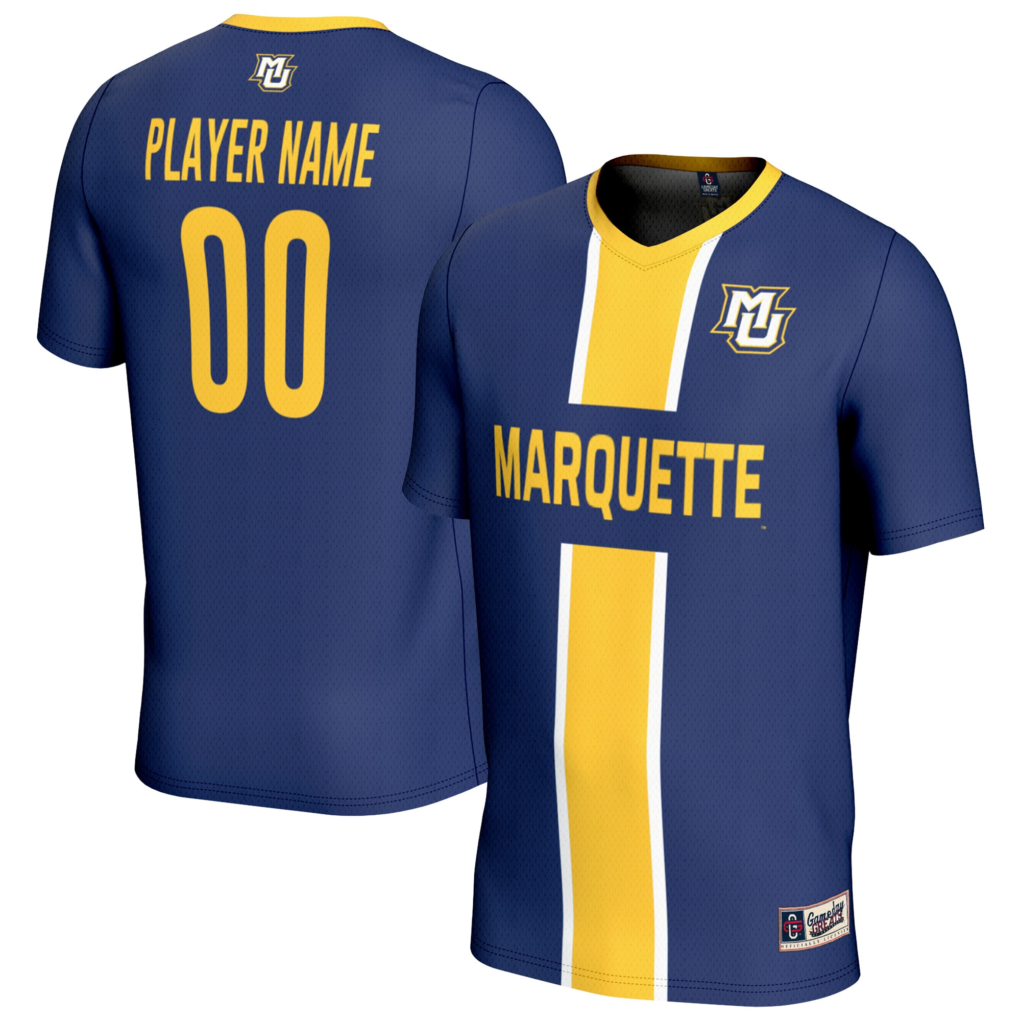 Marquette Golden Eagles Gameday Greats Unisex Nil Pick A Player Soccer Jersey Navy