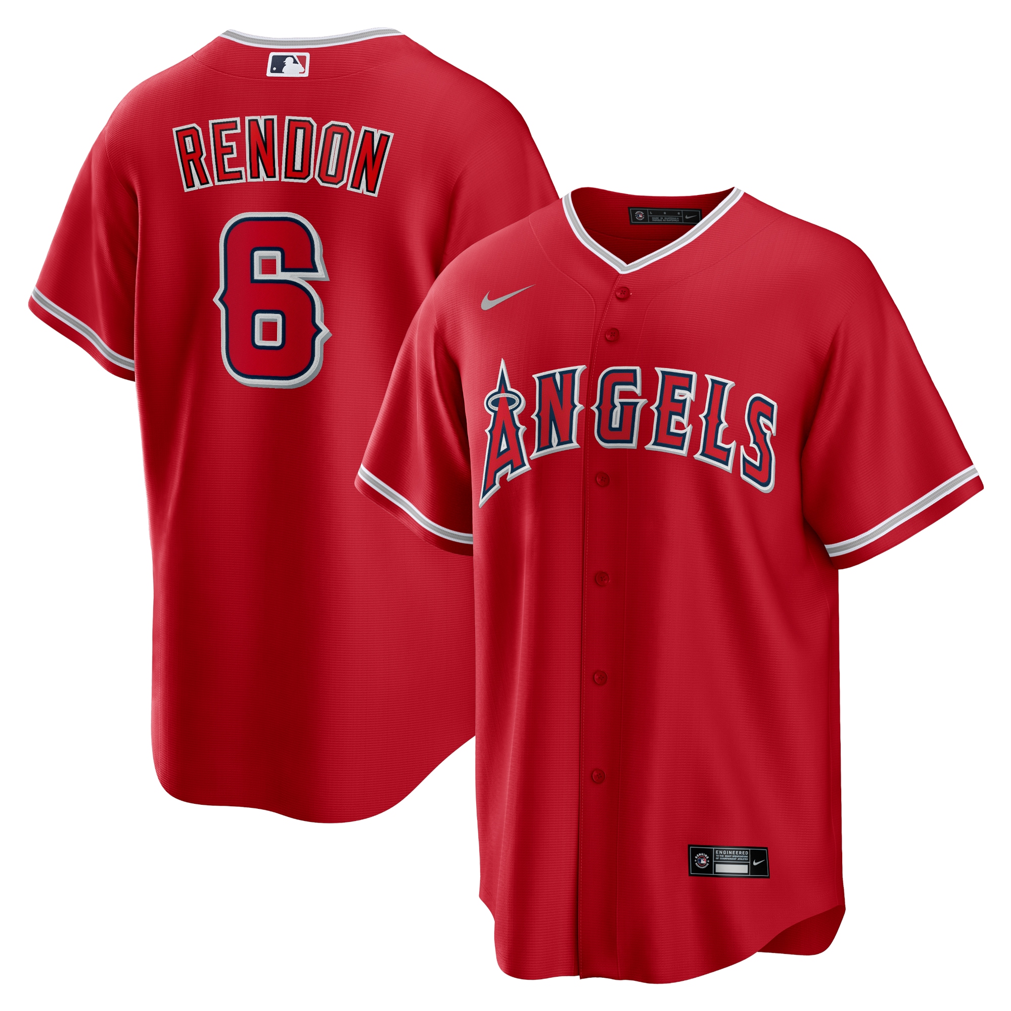 Anthony Rendon Los Angeles Angels Alternate Replica Player Name Jersey Red