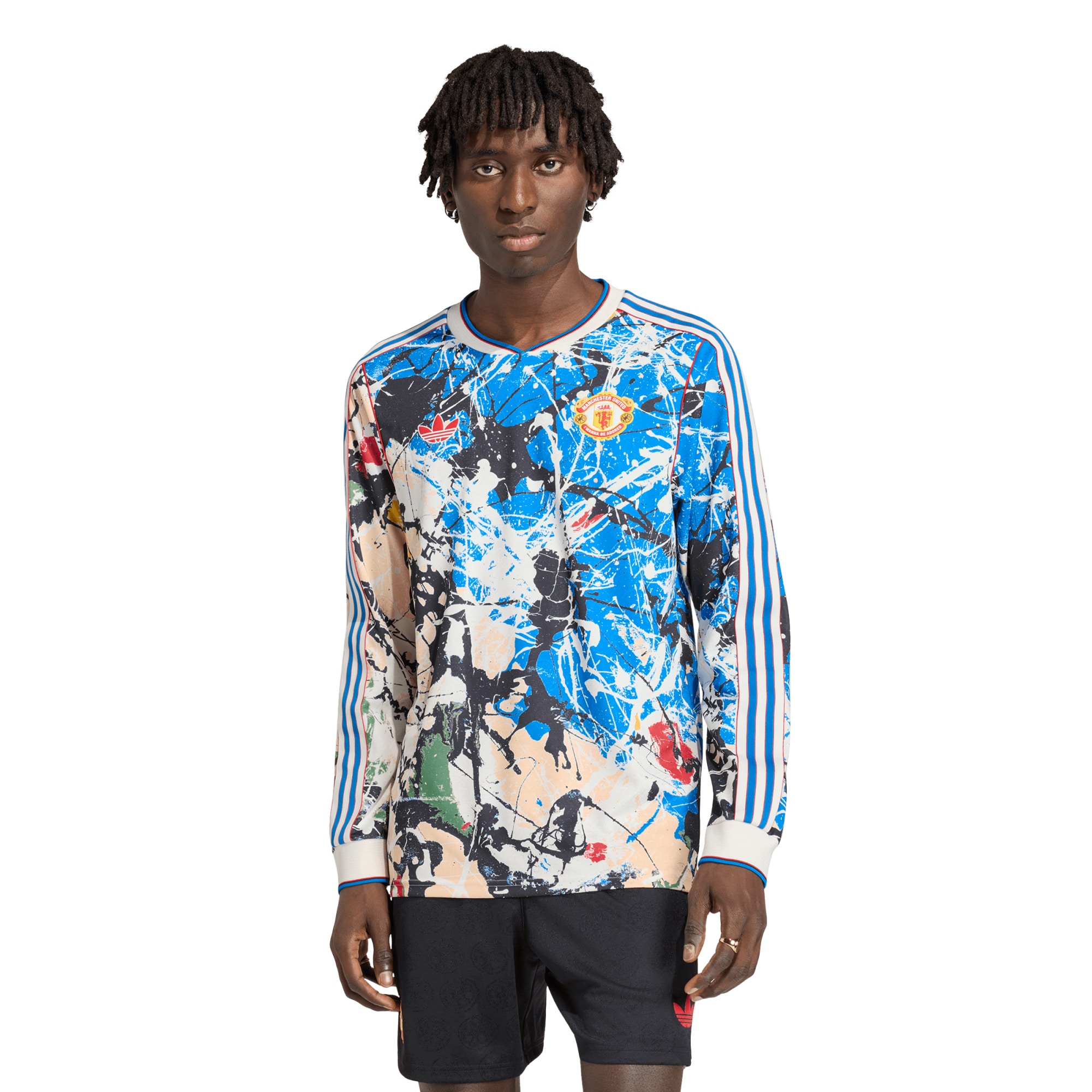 Manchester United X Stone Roses Long Sleeve Replica Jersey Blue
