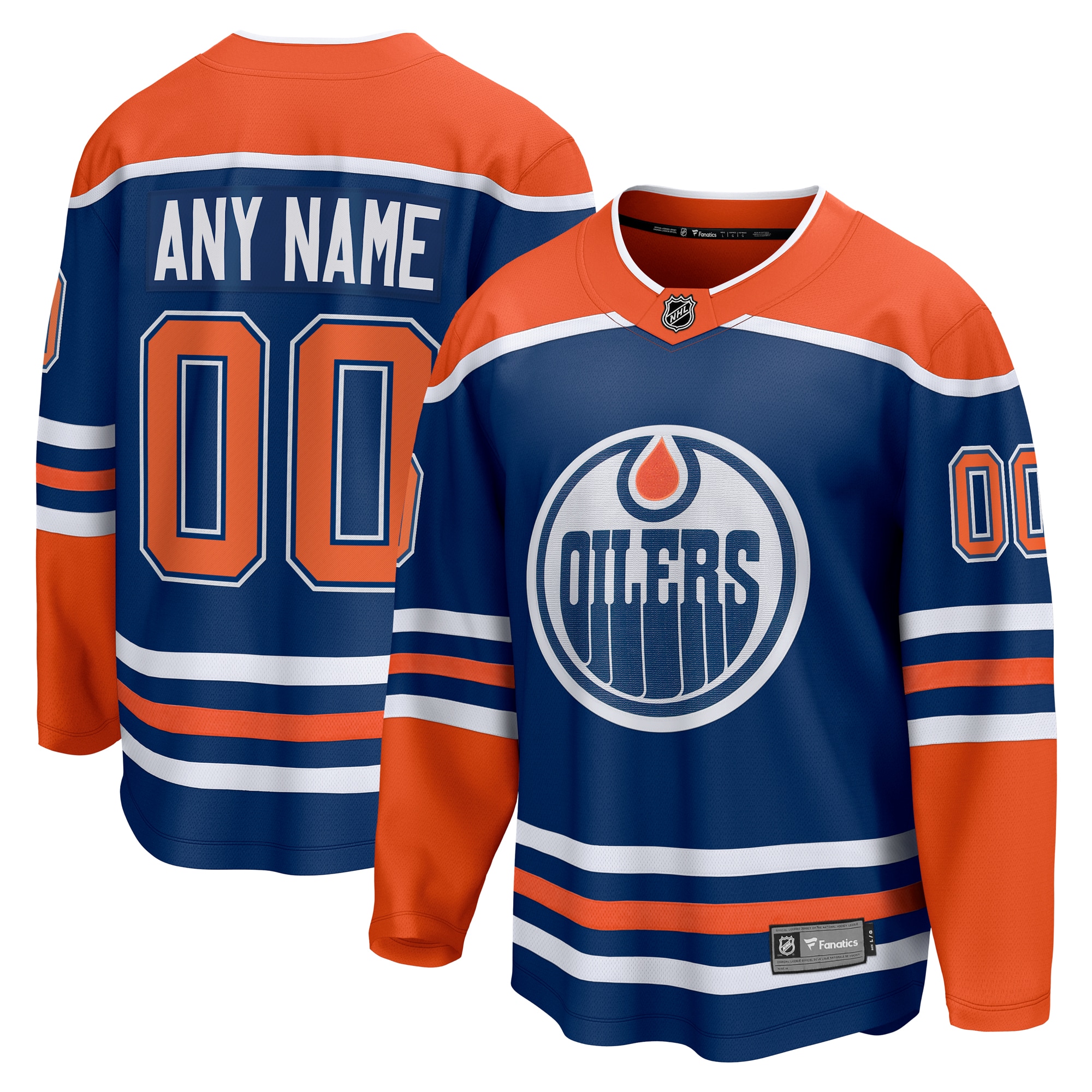 Edmonton Oilers Home Breakaway Custom Jersey Royal
