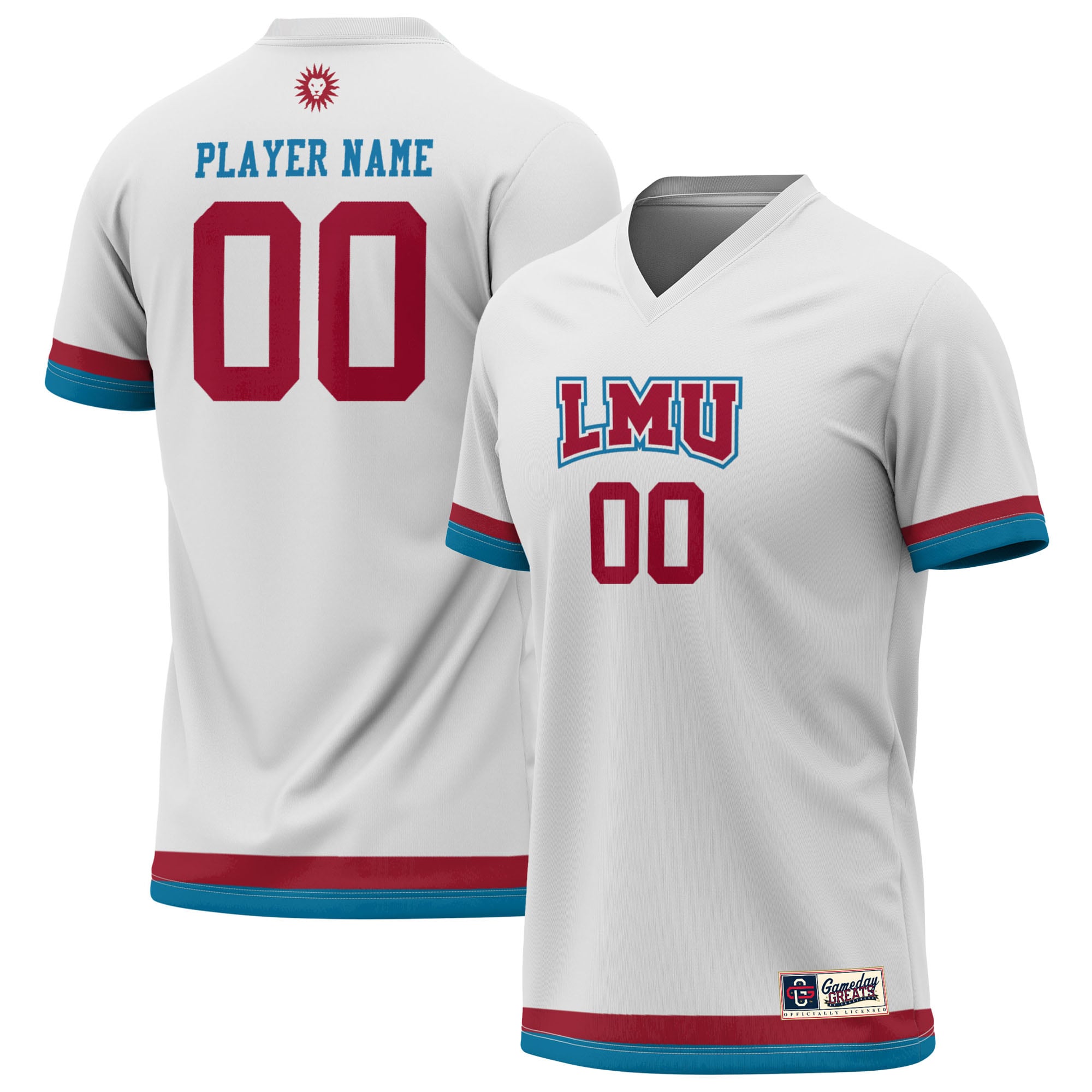Loyola Marymount Lions Gameday Greats U Nil Pick A Player Lightweight Soccer Jersey White
