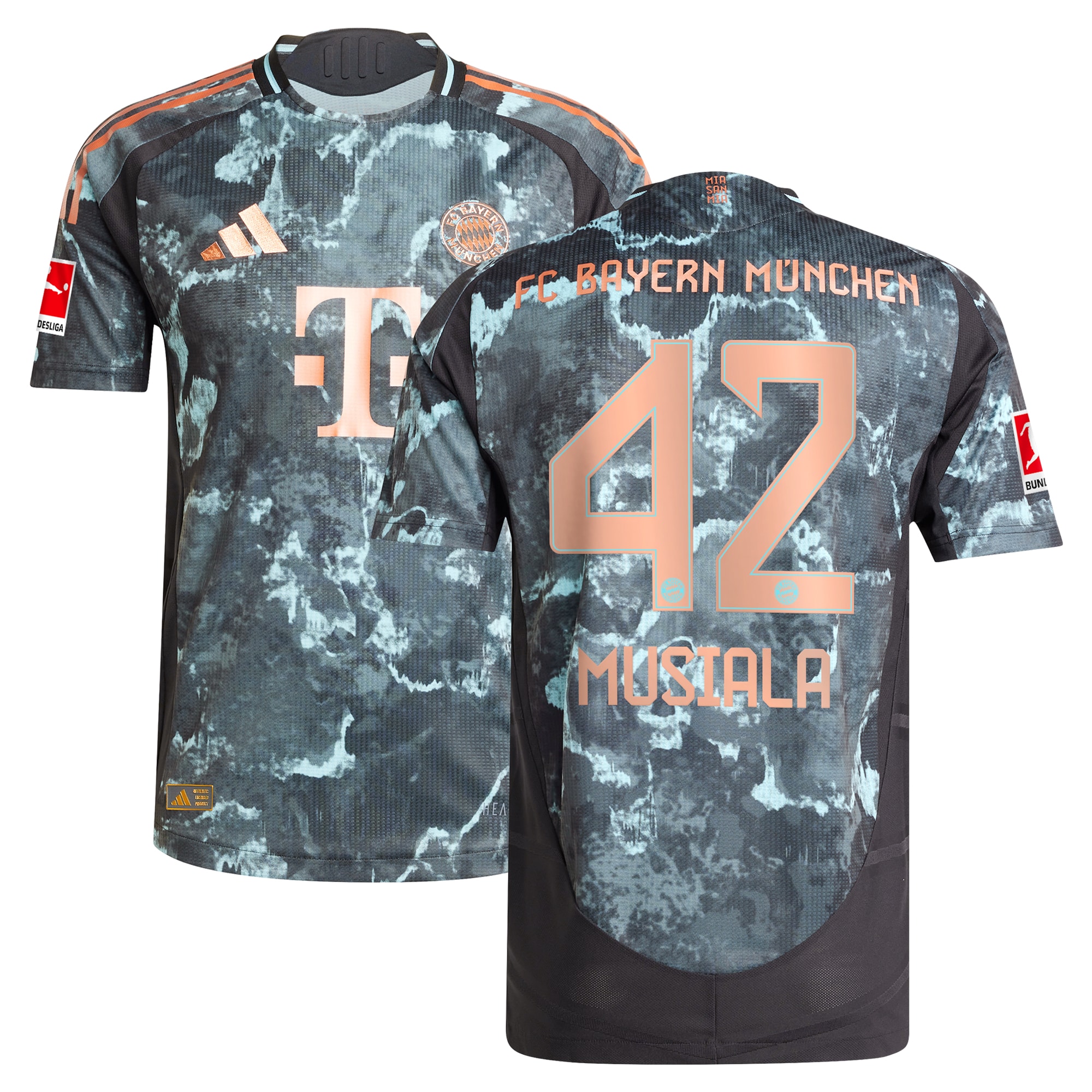 Jamal Musiala Bayern Munich 2024/25 Away Player Jersey Black