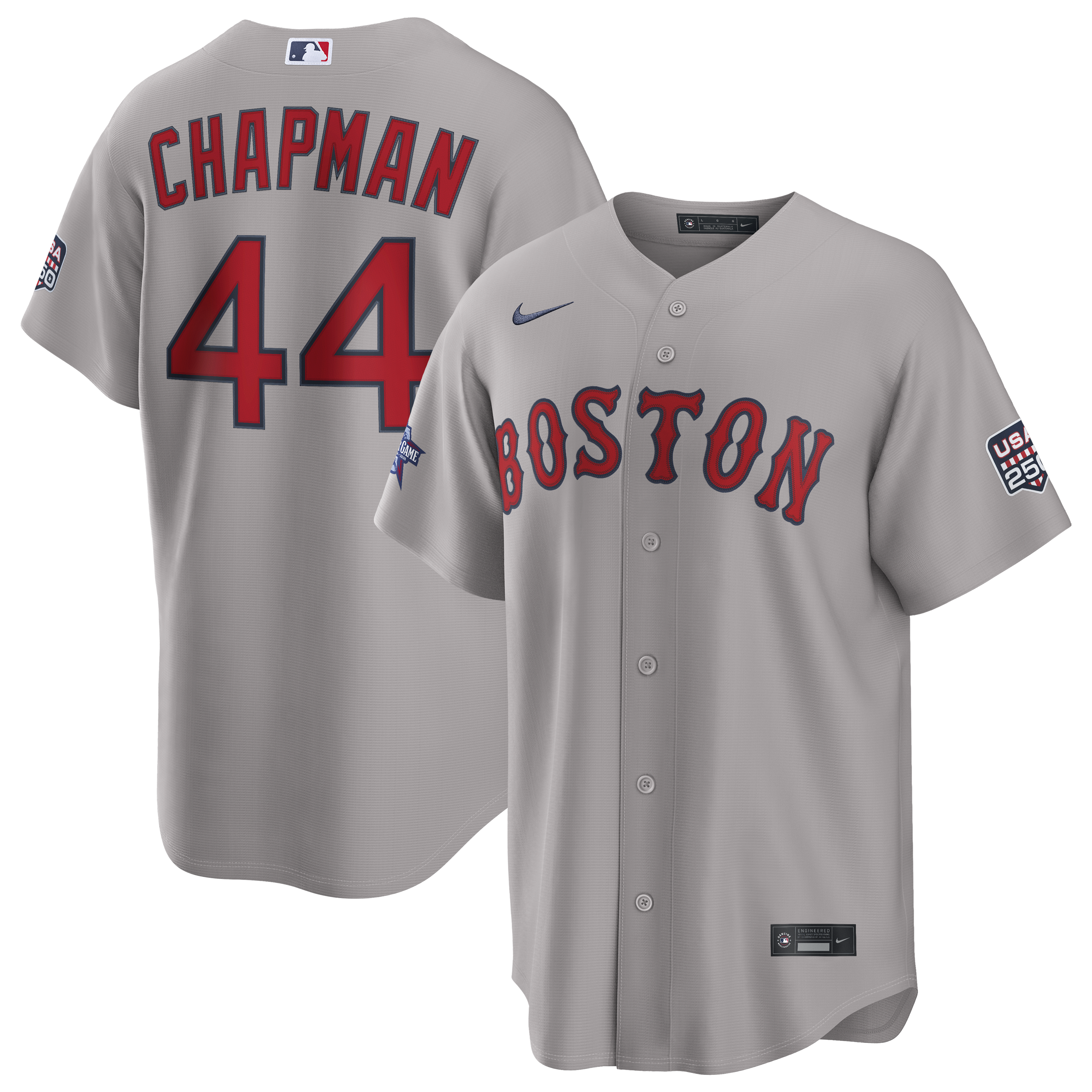 2026 All Star Game Boston Red Sox Aroldis Chapman Gray Replica Jersey