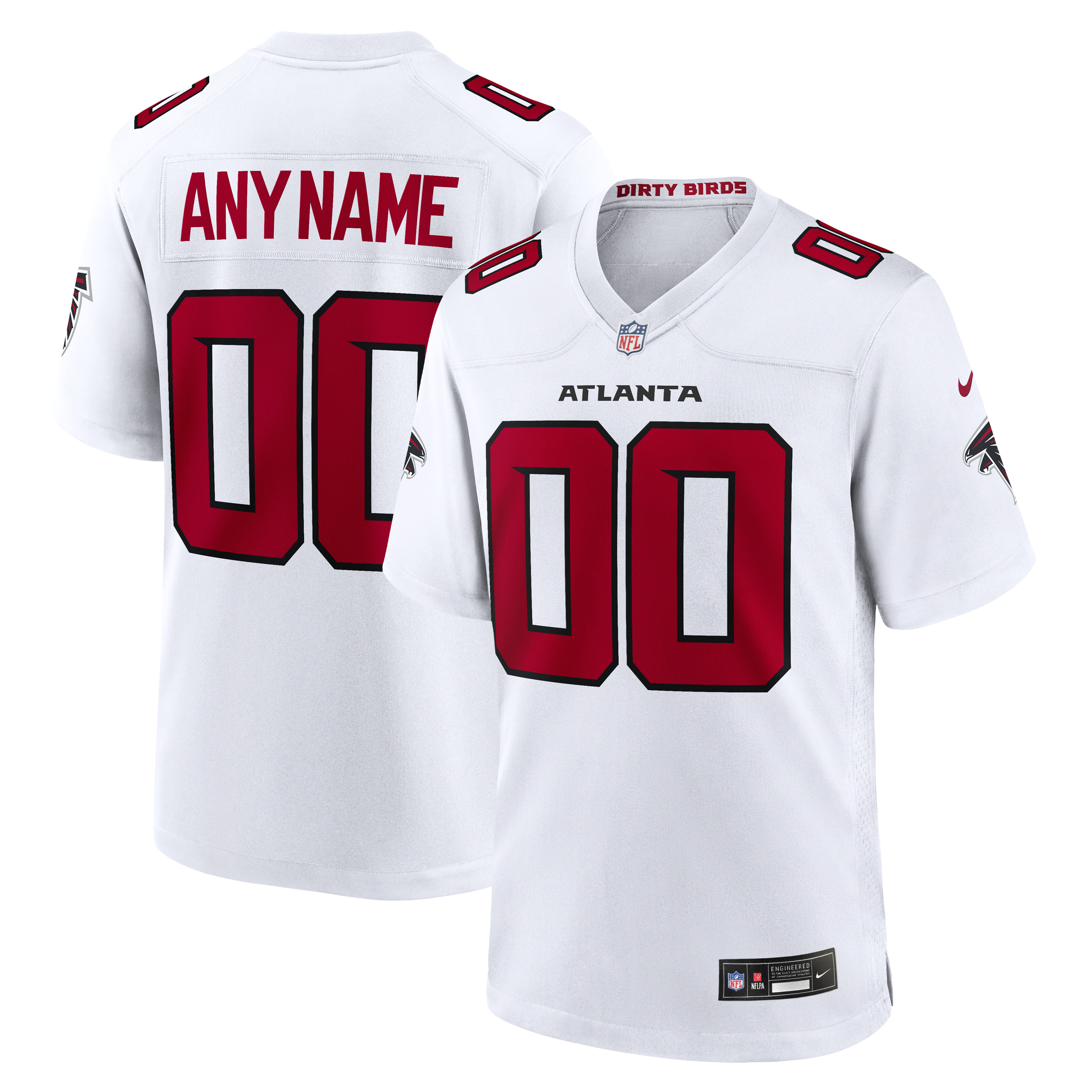 Atlanta Falcons Custom Game Jersey White
