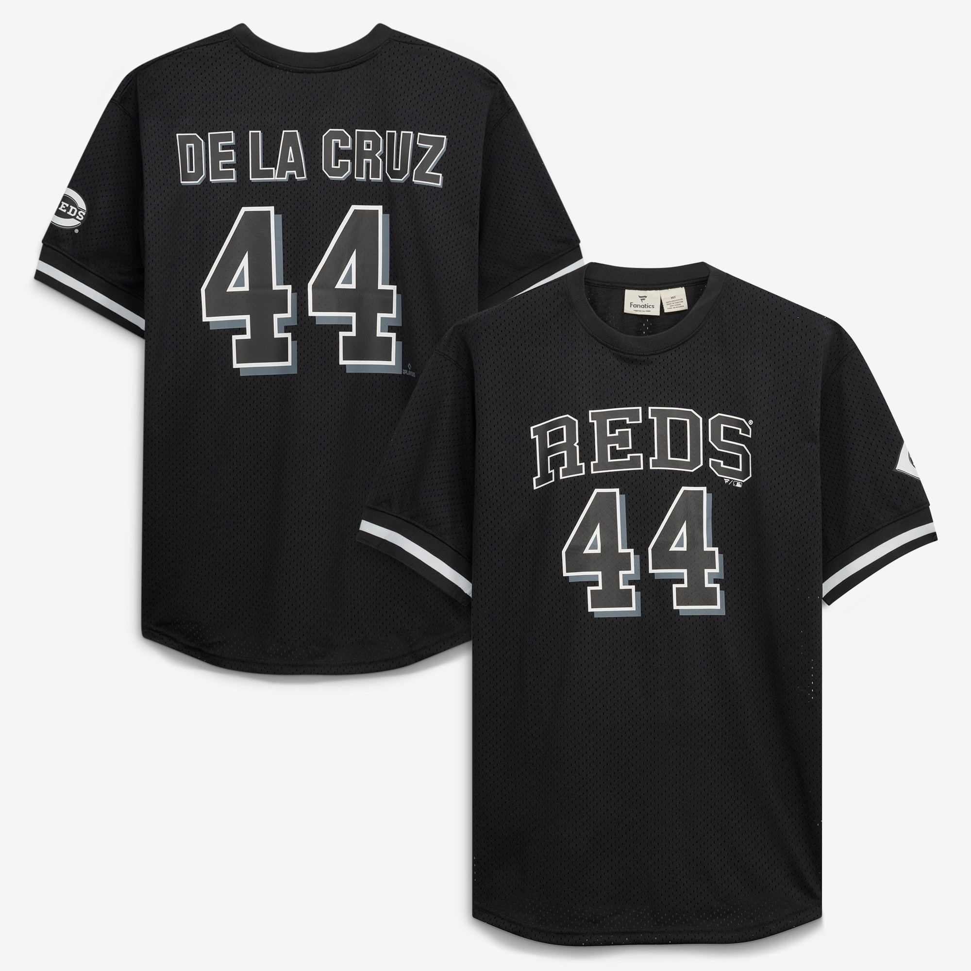 Elly De La Cruz Cincinnati Reds Big Tall Heavyweight Mesh Jersey Black White