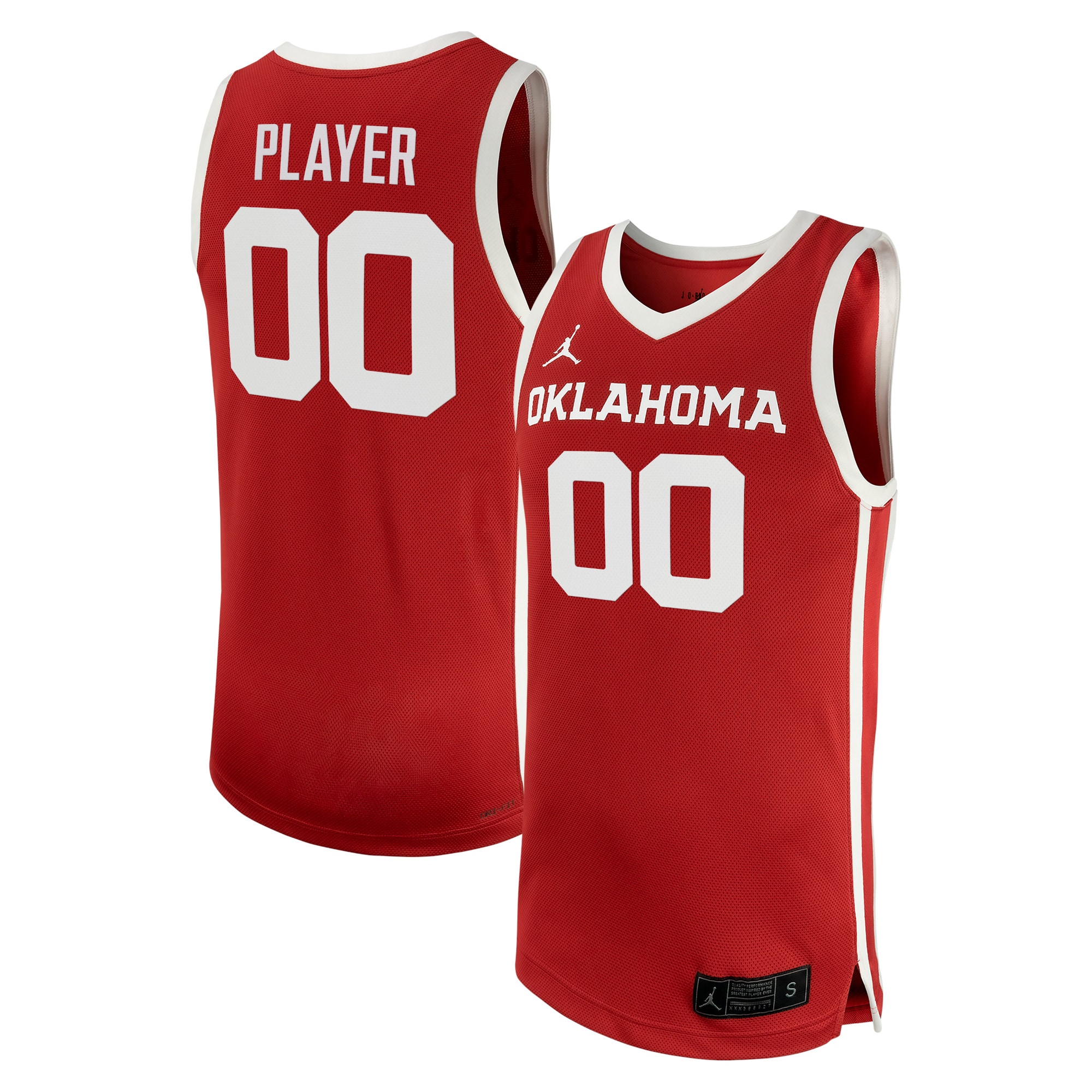 Oklahoma Sooners Jordan Brand Nil Pick A Player Basketball Jersey Crimson Men